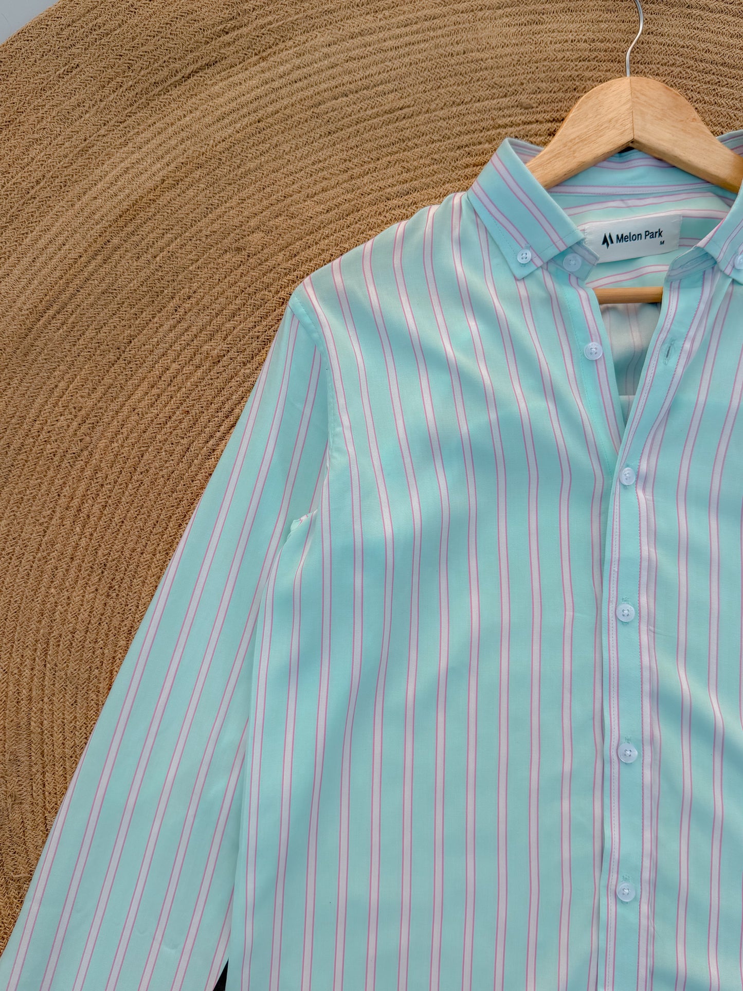 Old Money full sleeve shirt - Seafoam