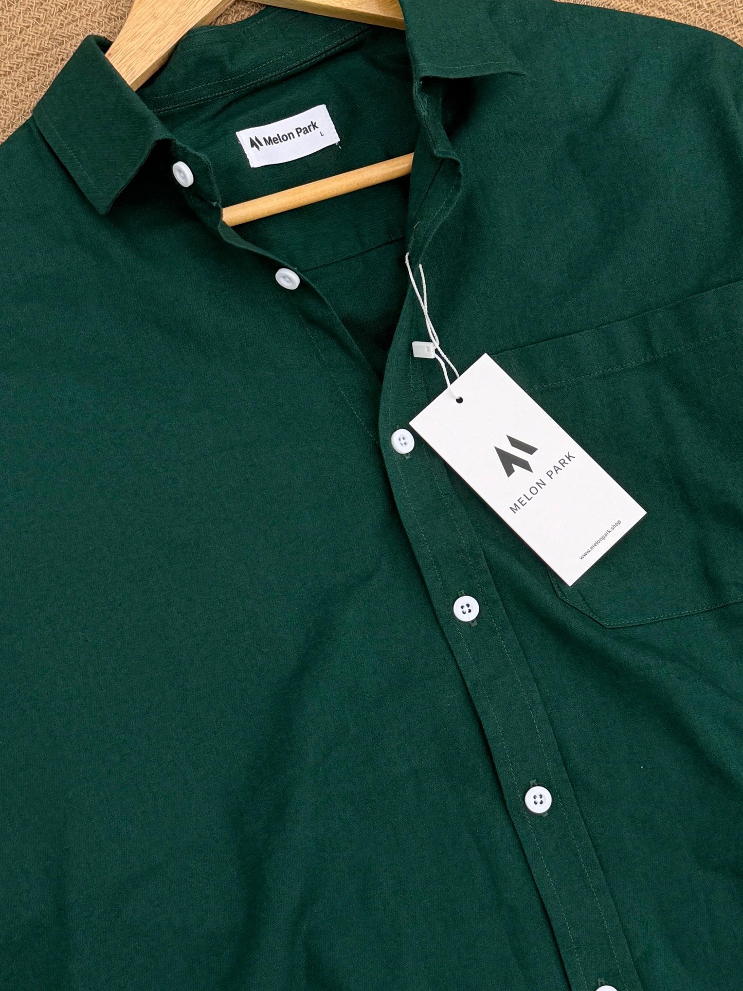 Drop-shoulder boxy shirt - Green