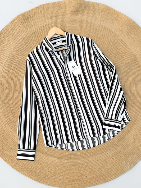Drip full sleeve shirt - White Noir