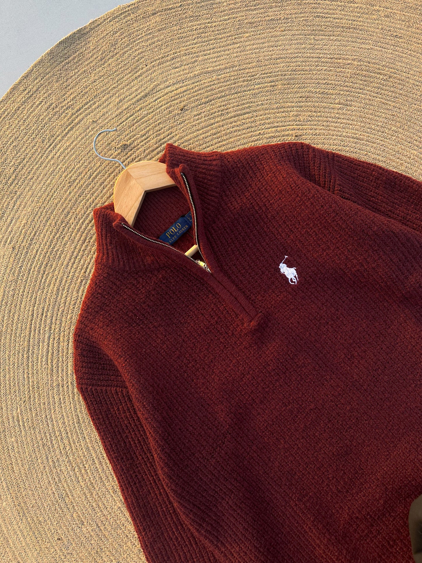 Cozy knitted Sweater - Vintage Maroon
