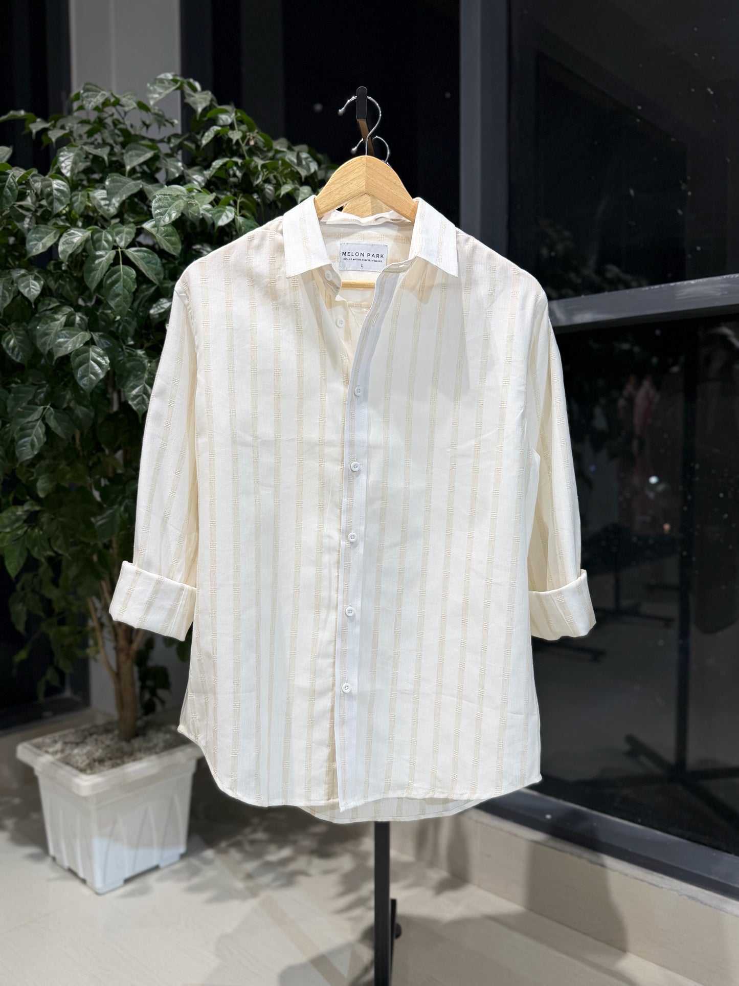 Rich Full Sleeve - Ivory Atelier stripe