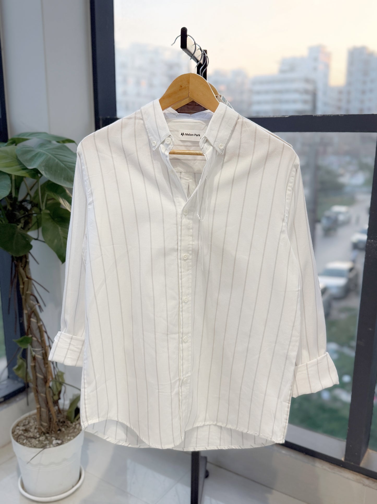 Gentle stripe shirt - Ghost stripe
