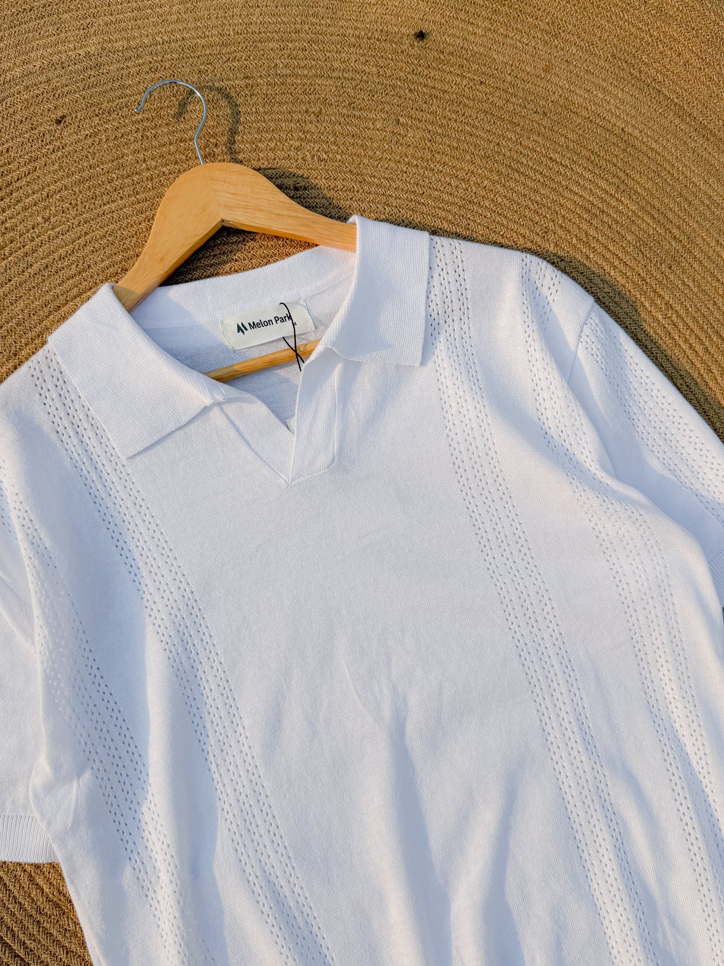 Gentle Breeze Knit Polo - White