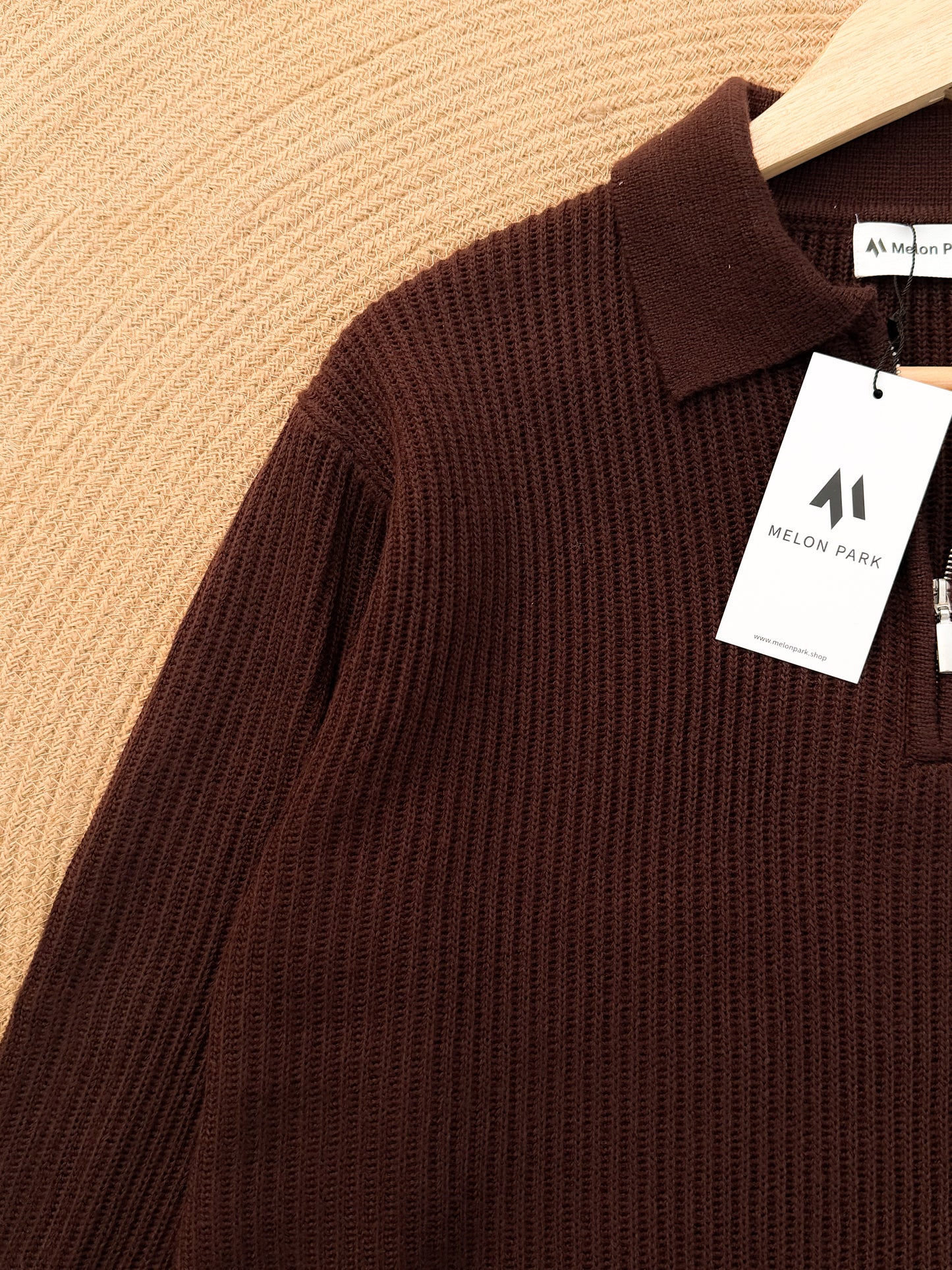 Rich Sweater Polo - Chocolate