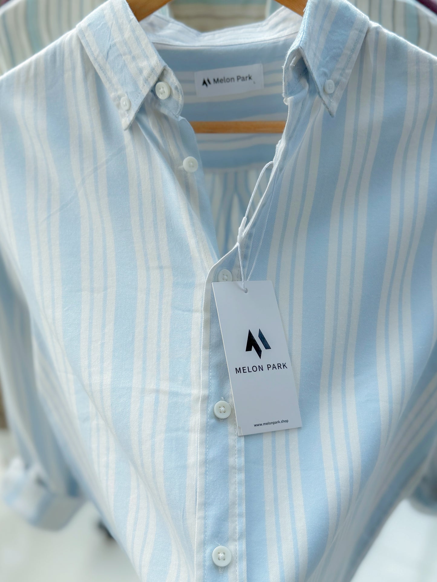 Gentle stripe shirt - Cloud Blue