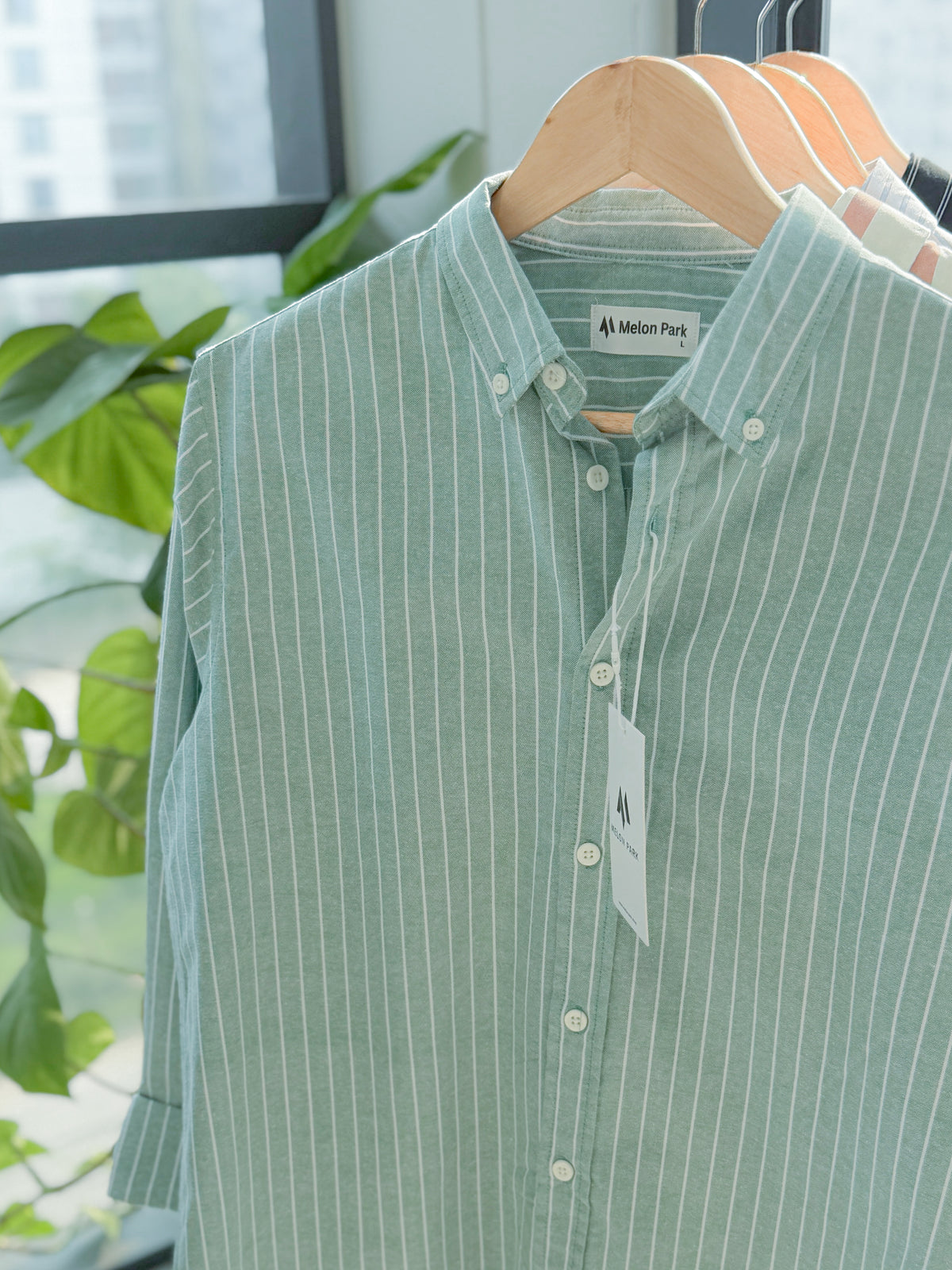 Gentle stripe shirt - Mint meadow stripe
