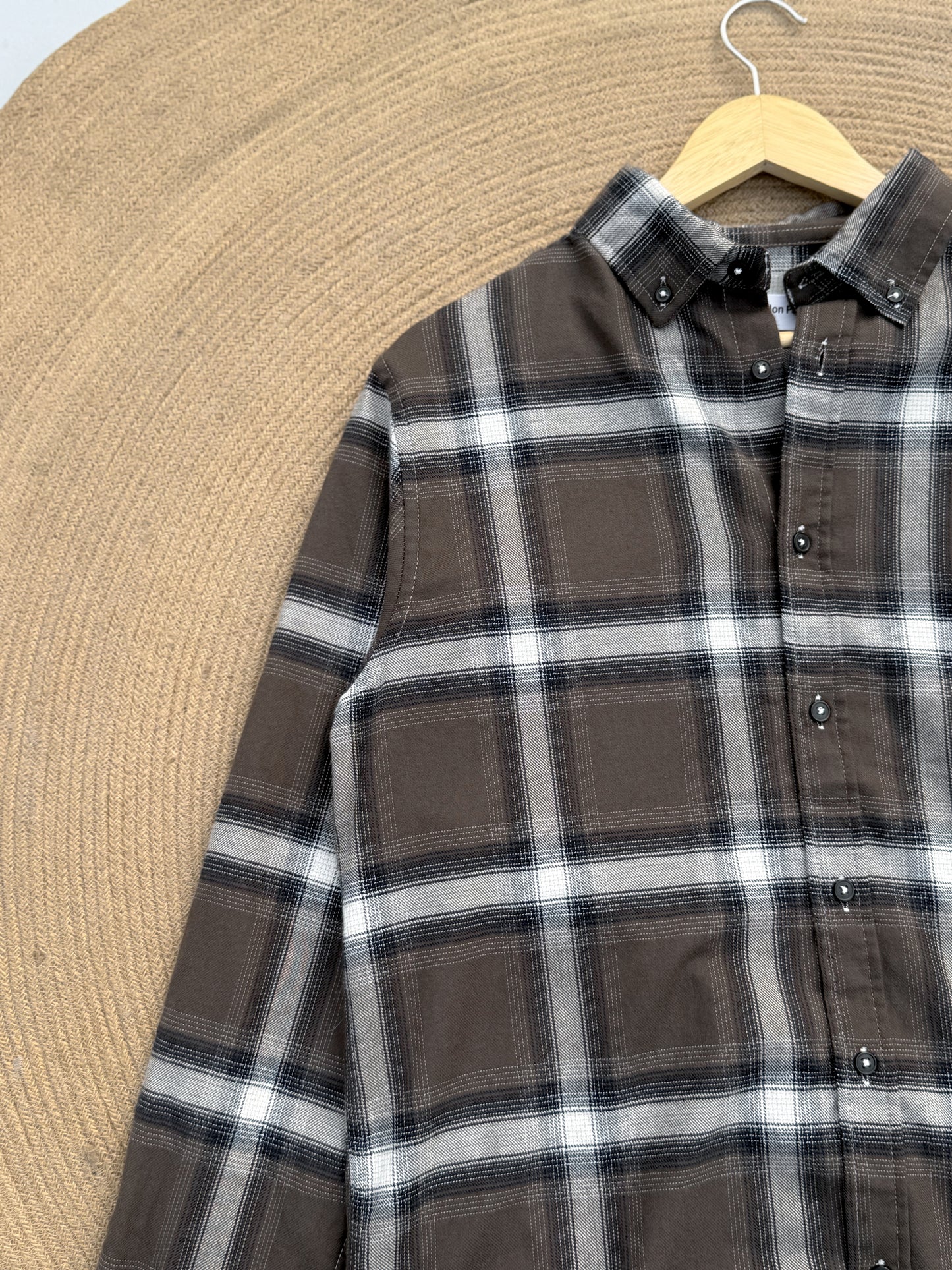 Gentle Check shirt - Midnight Mocha