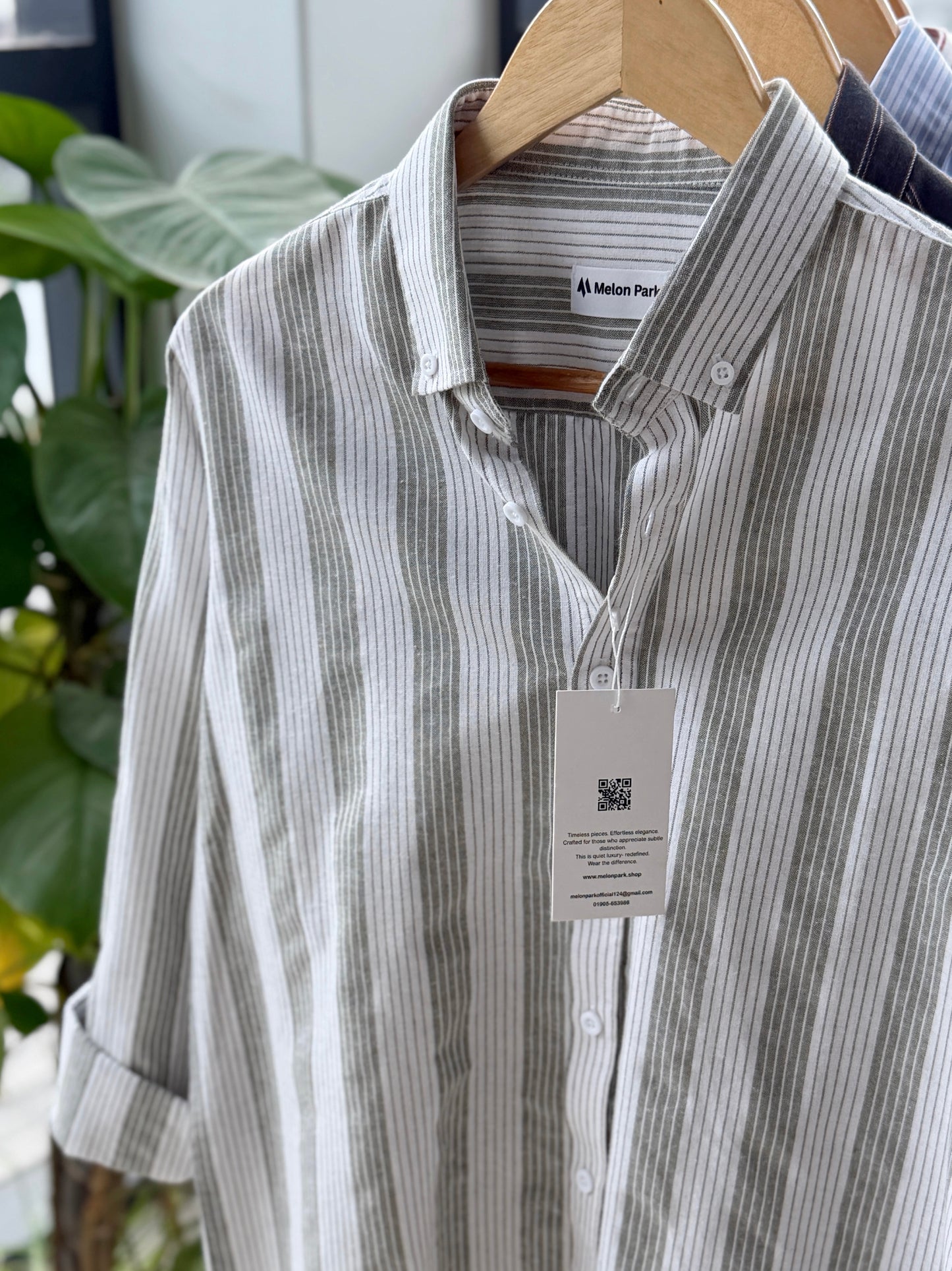 Gentle stripe shirt - Seagrass Stripe