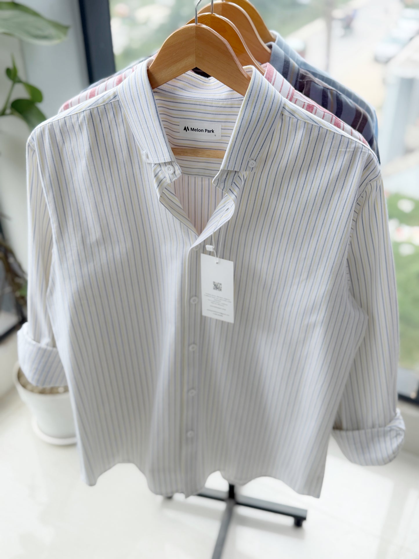 Gentle stripe shirt - Morning Glow