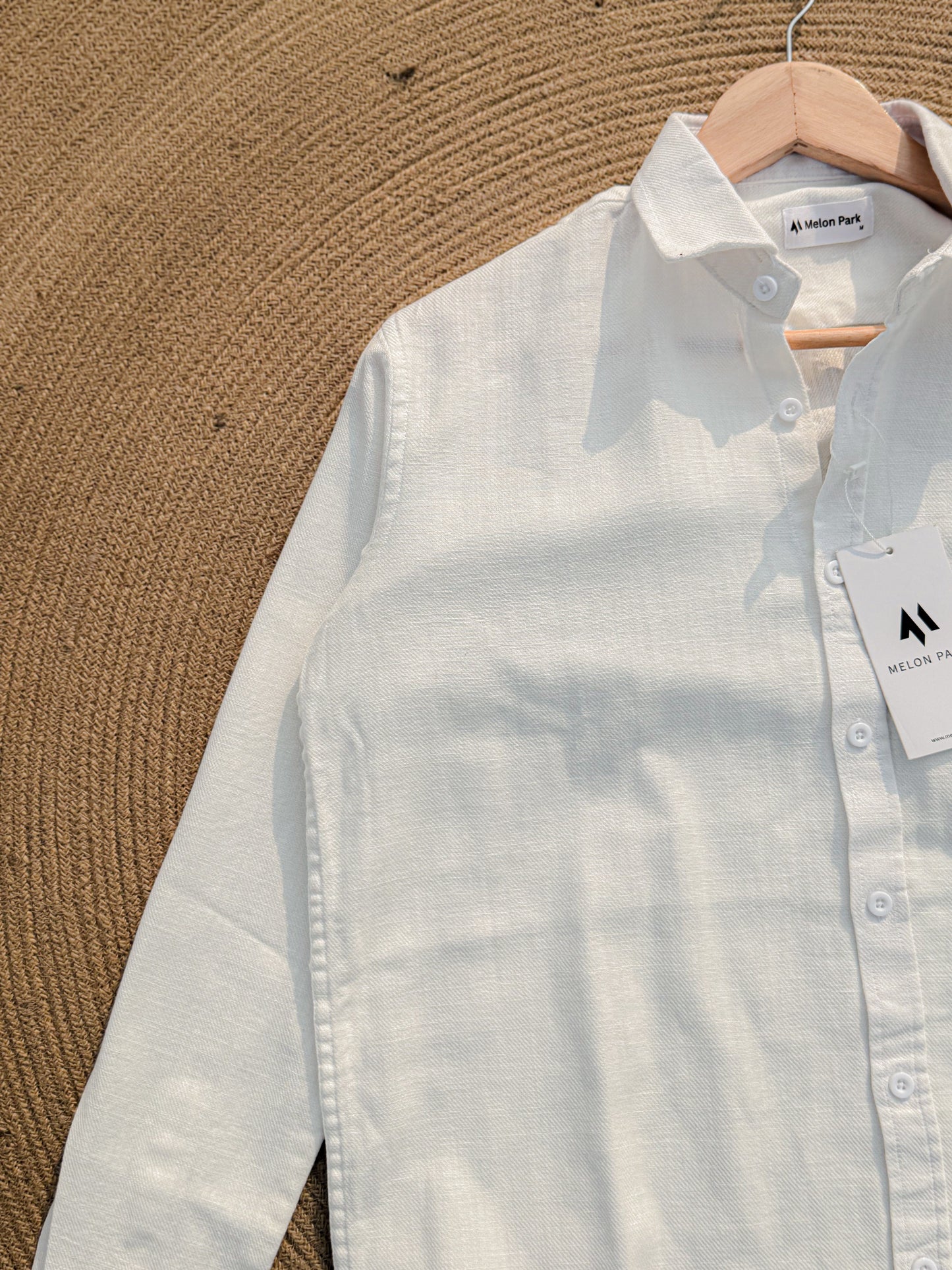 Crafted full sleeve shirt - White