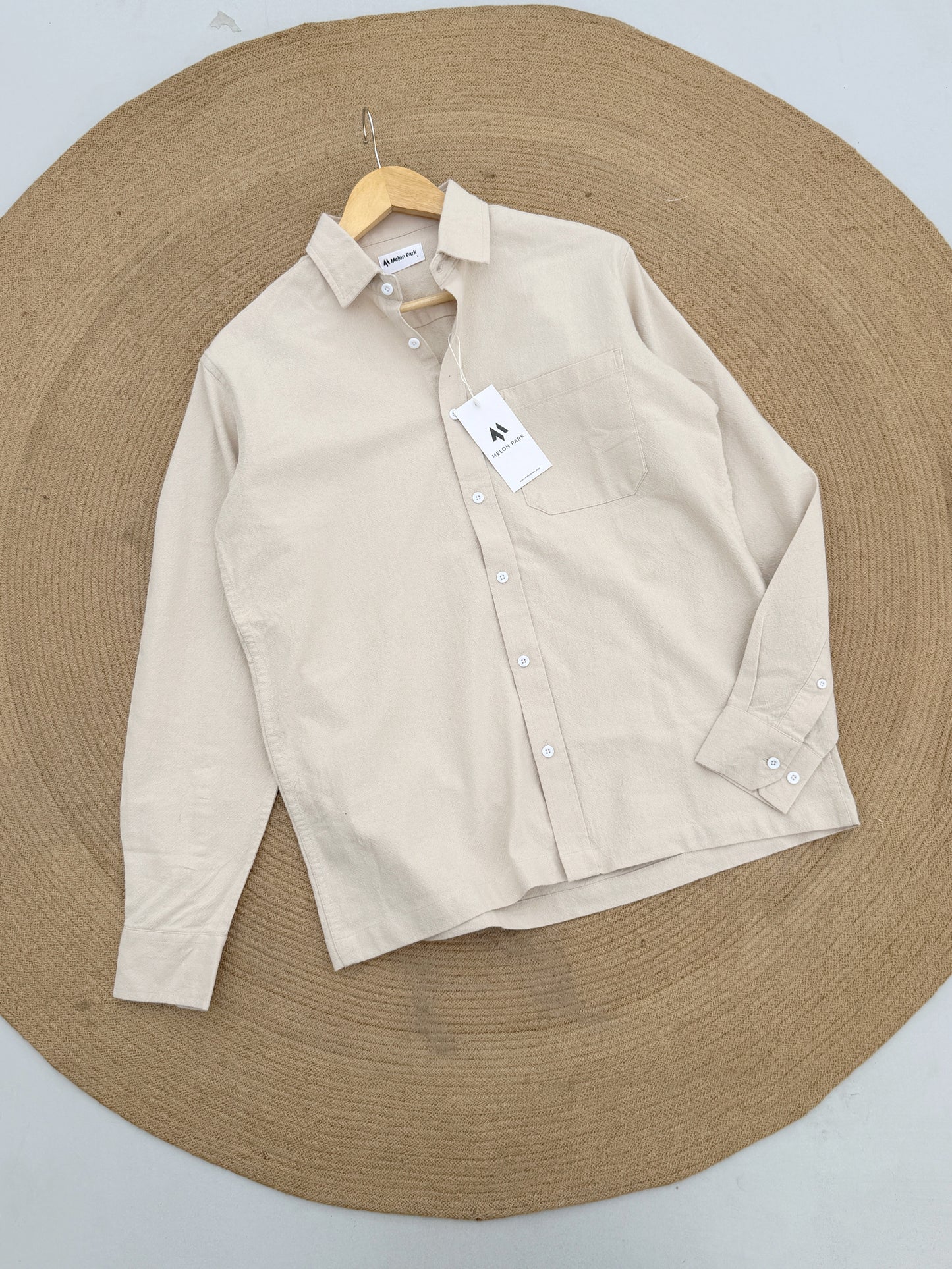 Drop-shoulder boxy shirt - Off White