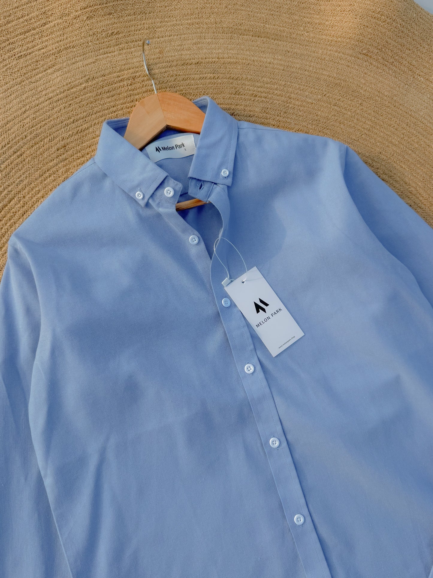 Signature Remi cotton shirt - Sky Blue