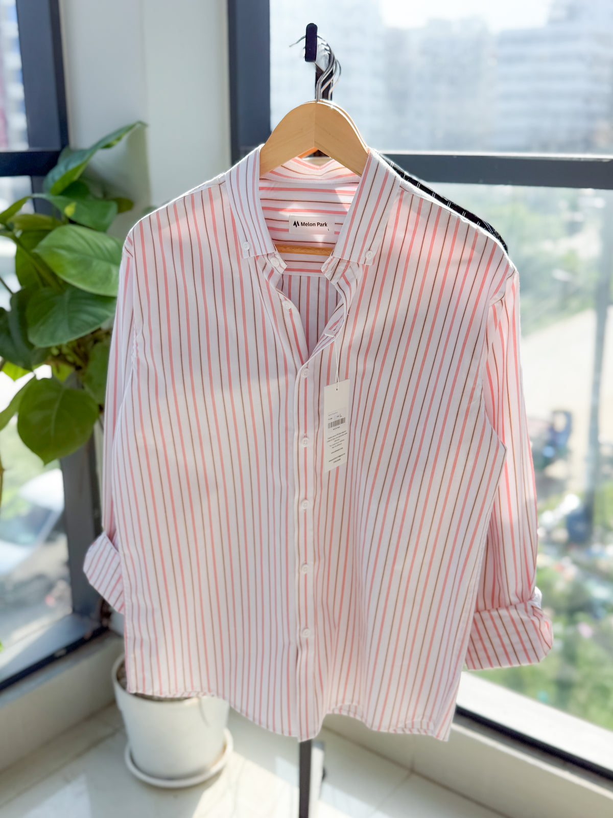 Gentle stripe shirt - Riviera Pink stripe