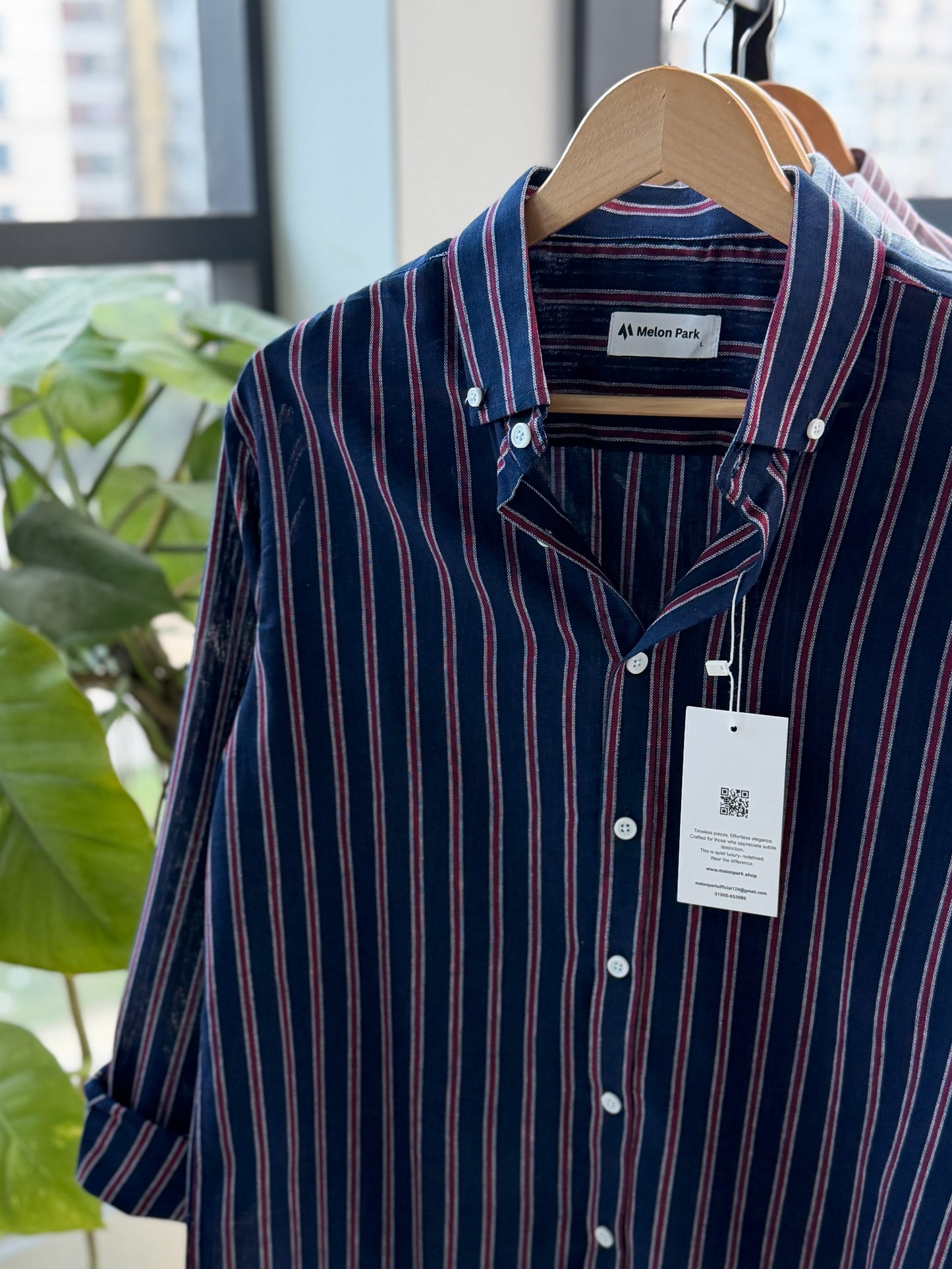 Gentle stripe shirt - Maritime Indigo