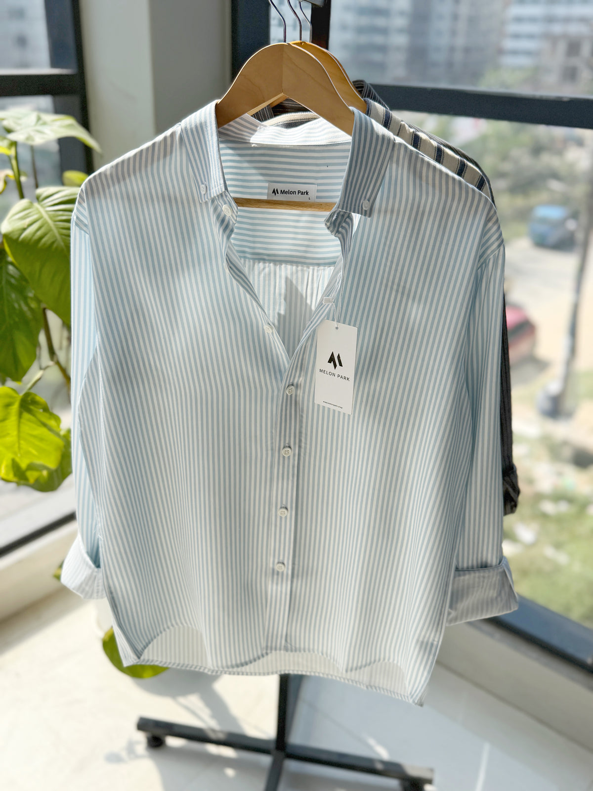 Gentle stripe shirt - Pacific Skyline