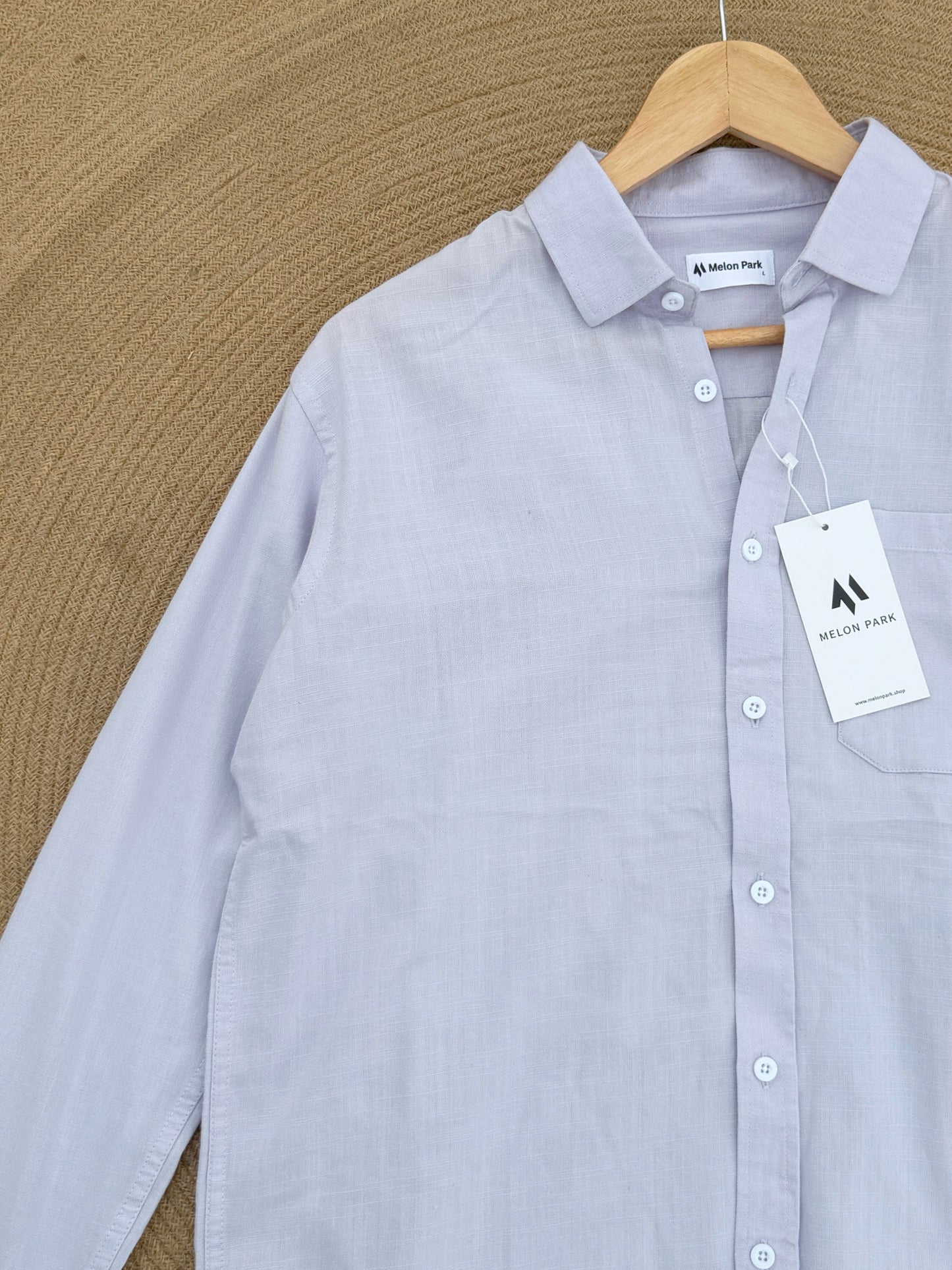 Drop-shoulder boxy shirt - Lavender