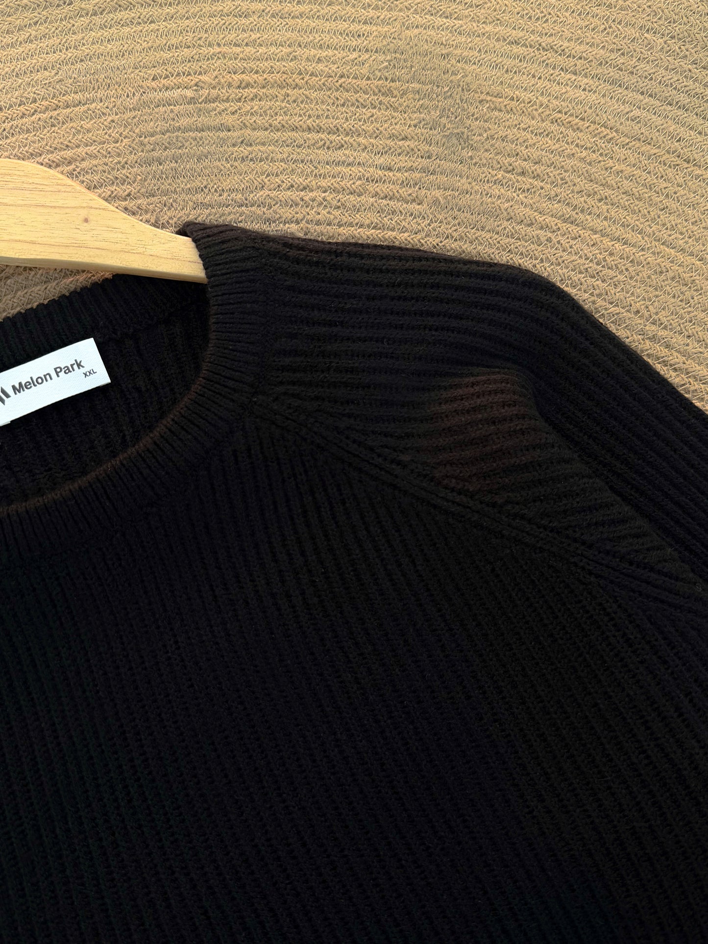 Knitted Signature Sweatshirt - Black
