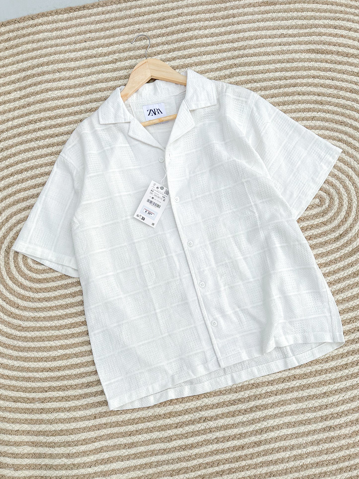 Cuban half shirt - Frozen White