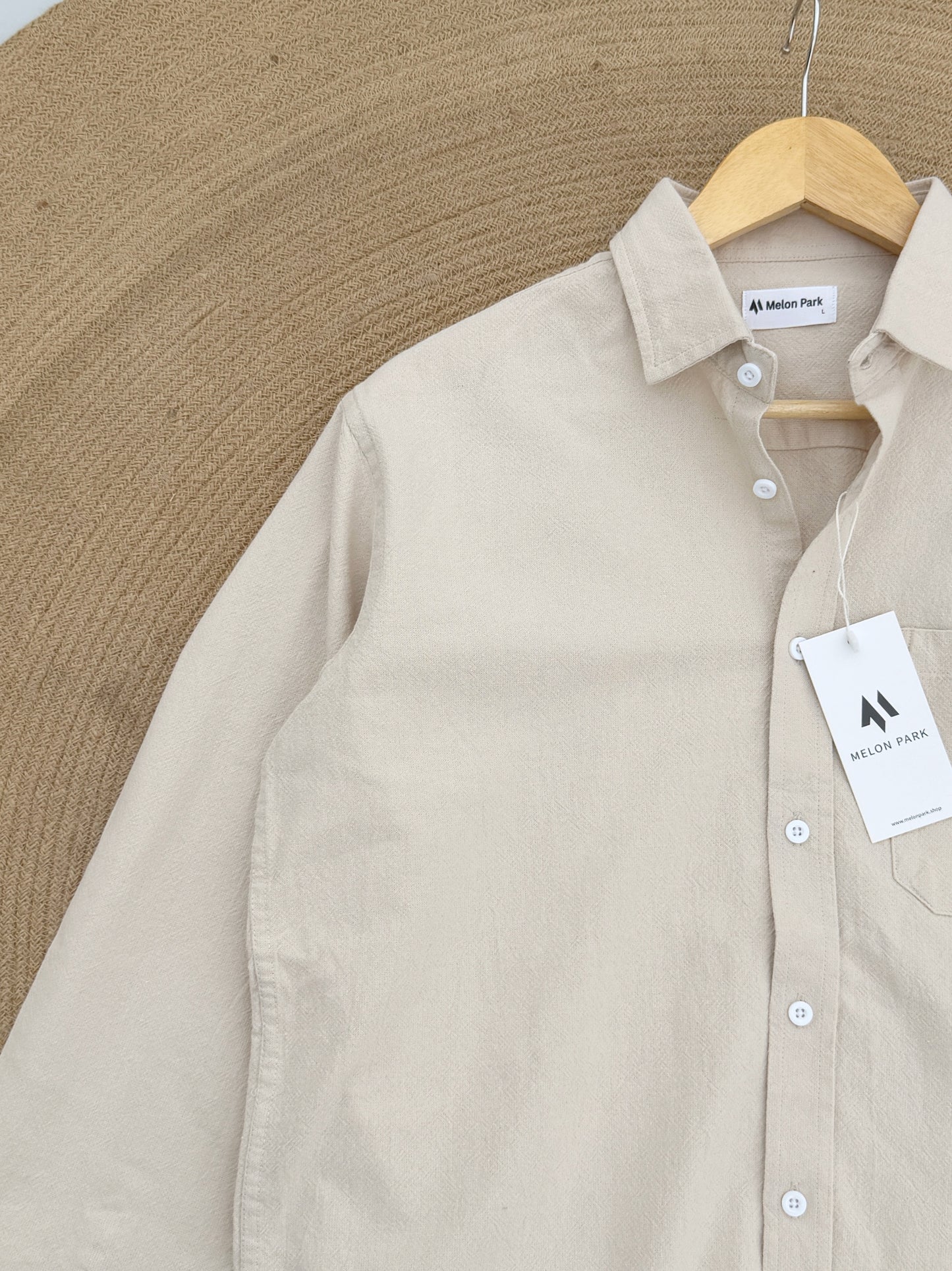 Drop-shoulder boxy shirt - Off White