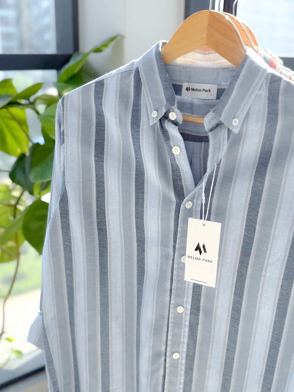 Gentle stripe shirt - Nordic Sky