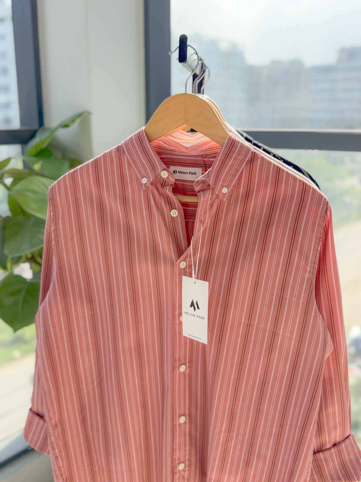 Gentle stripe shirt - Peach stripe