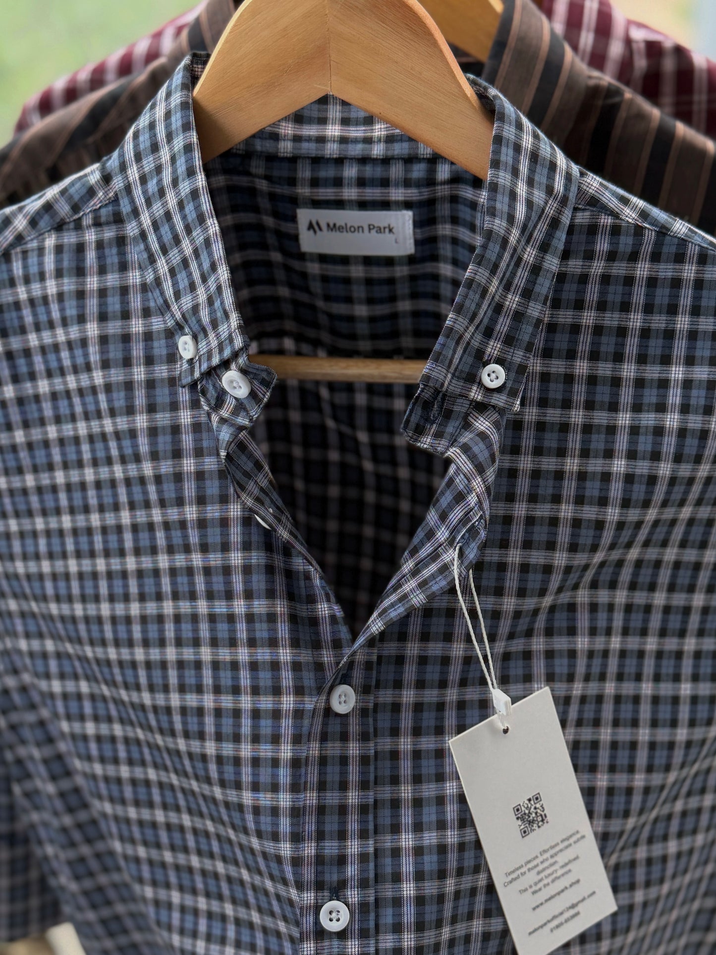 Gentle check shirt - Nordic Twilight