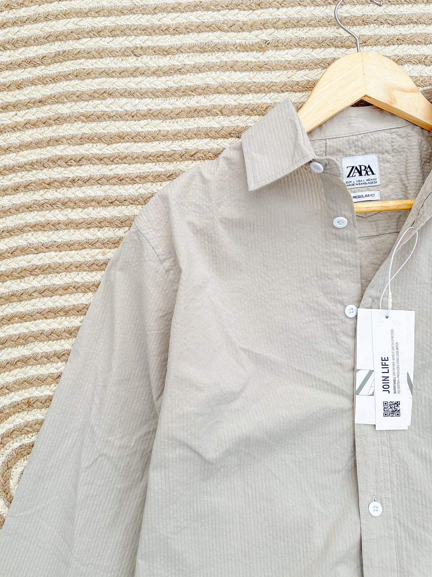 Minimal shirt - Textured Off White