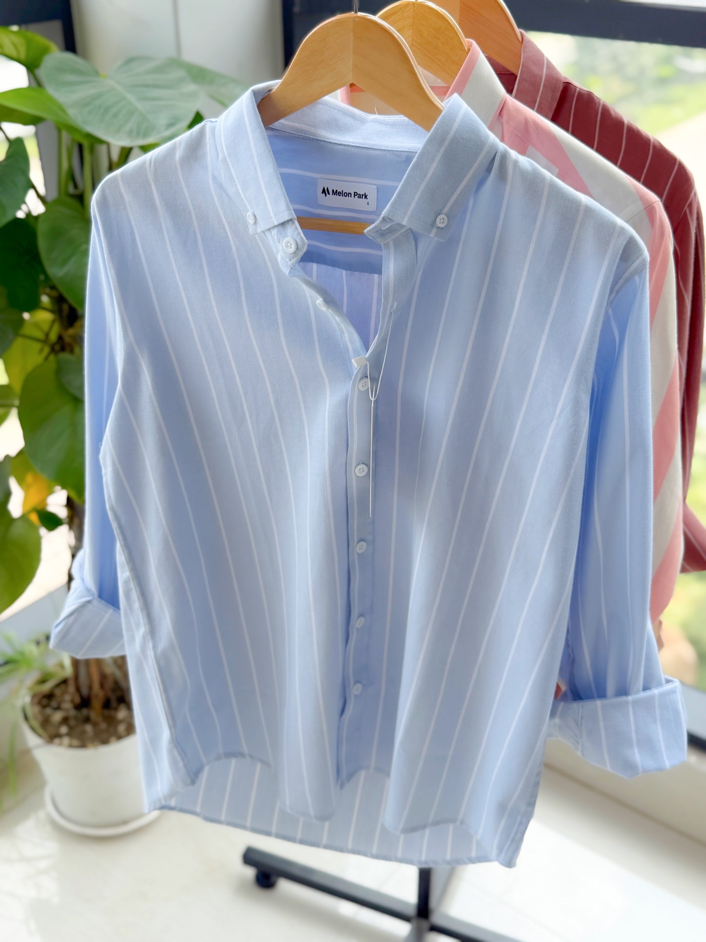 Gentle stripe shirt - Riviera Blue