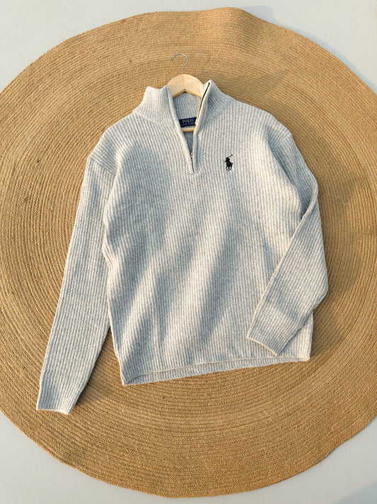 Cozy knitted Sweater - Soft Grey