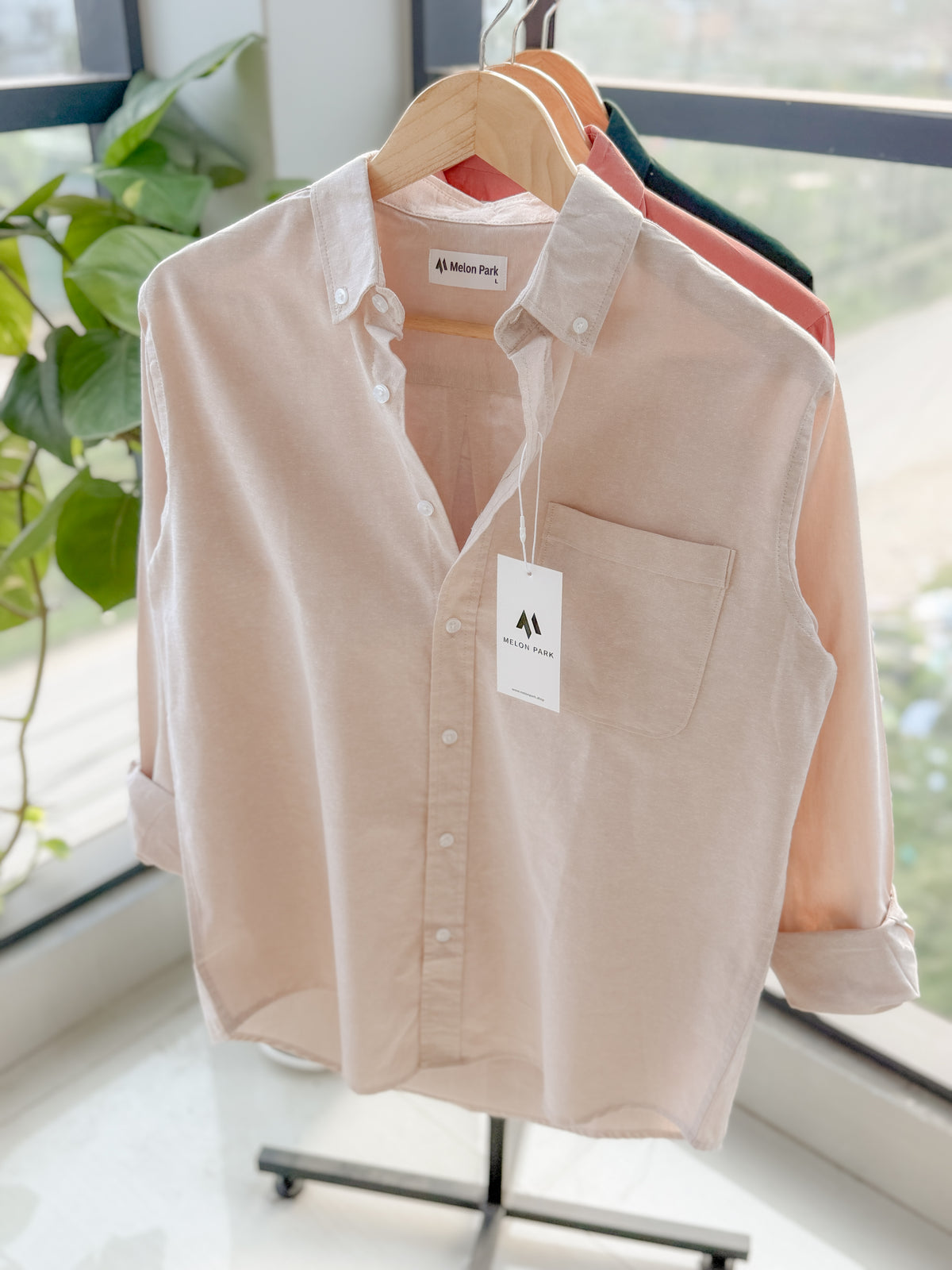 Chambray solid shirt - Off White