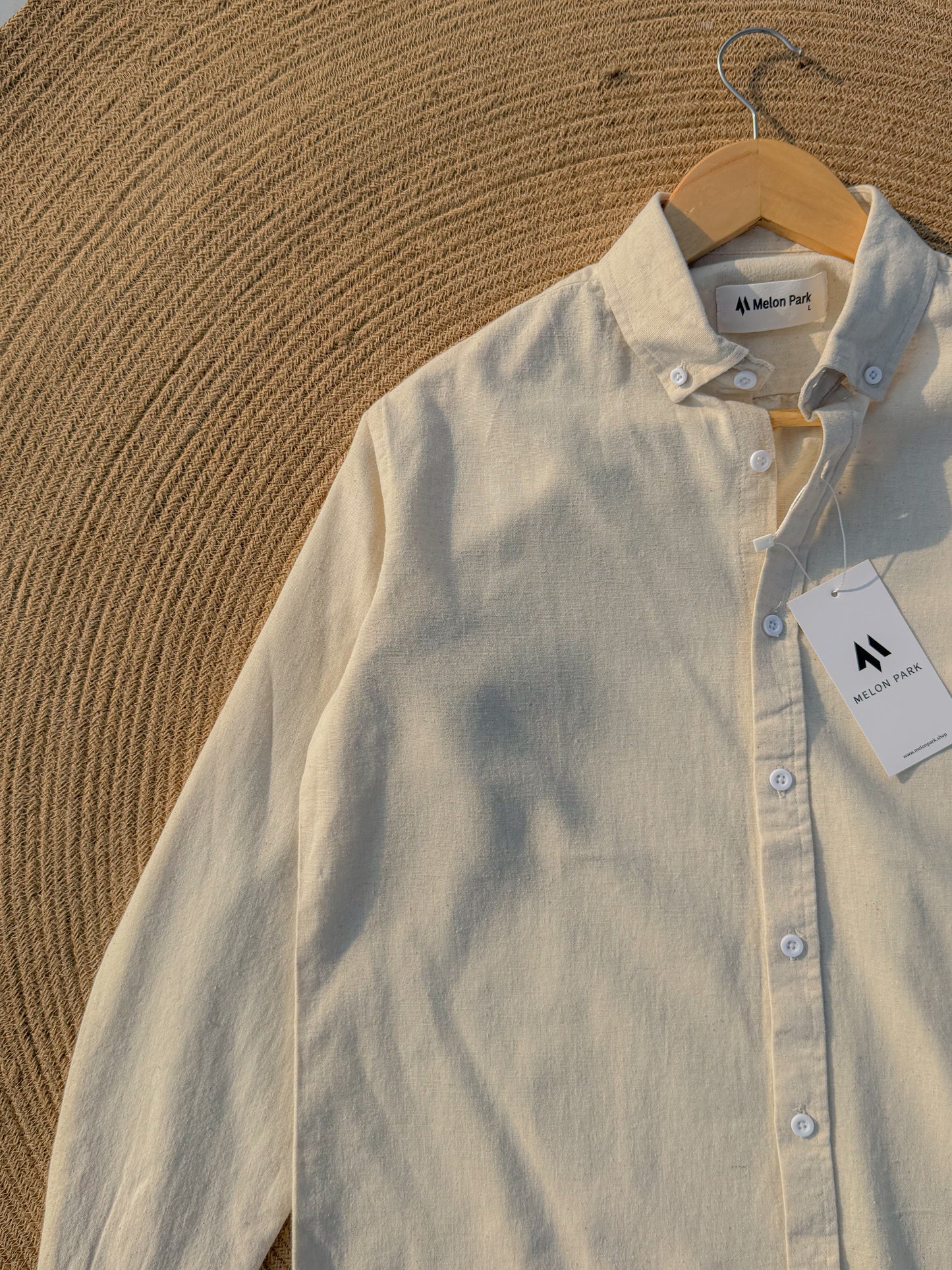 Signature Remi cotton shirt - Textured Off White