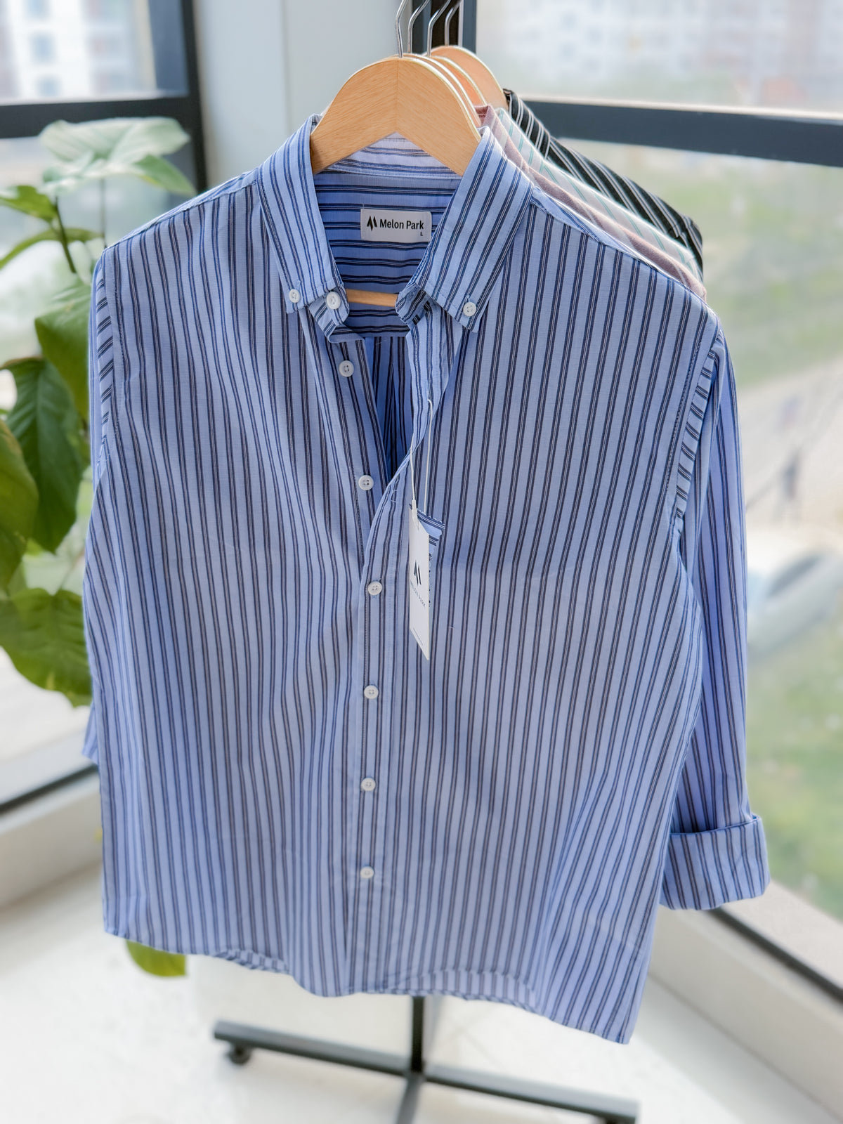 Gentle stripe shirt - Cobalt Ink