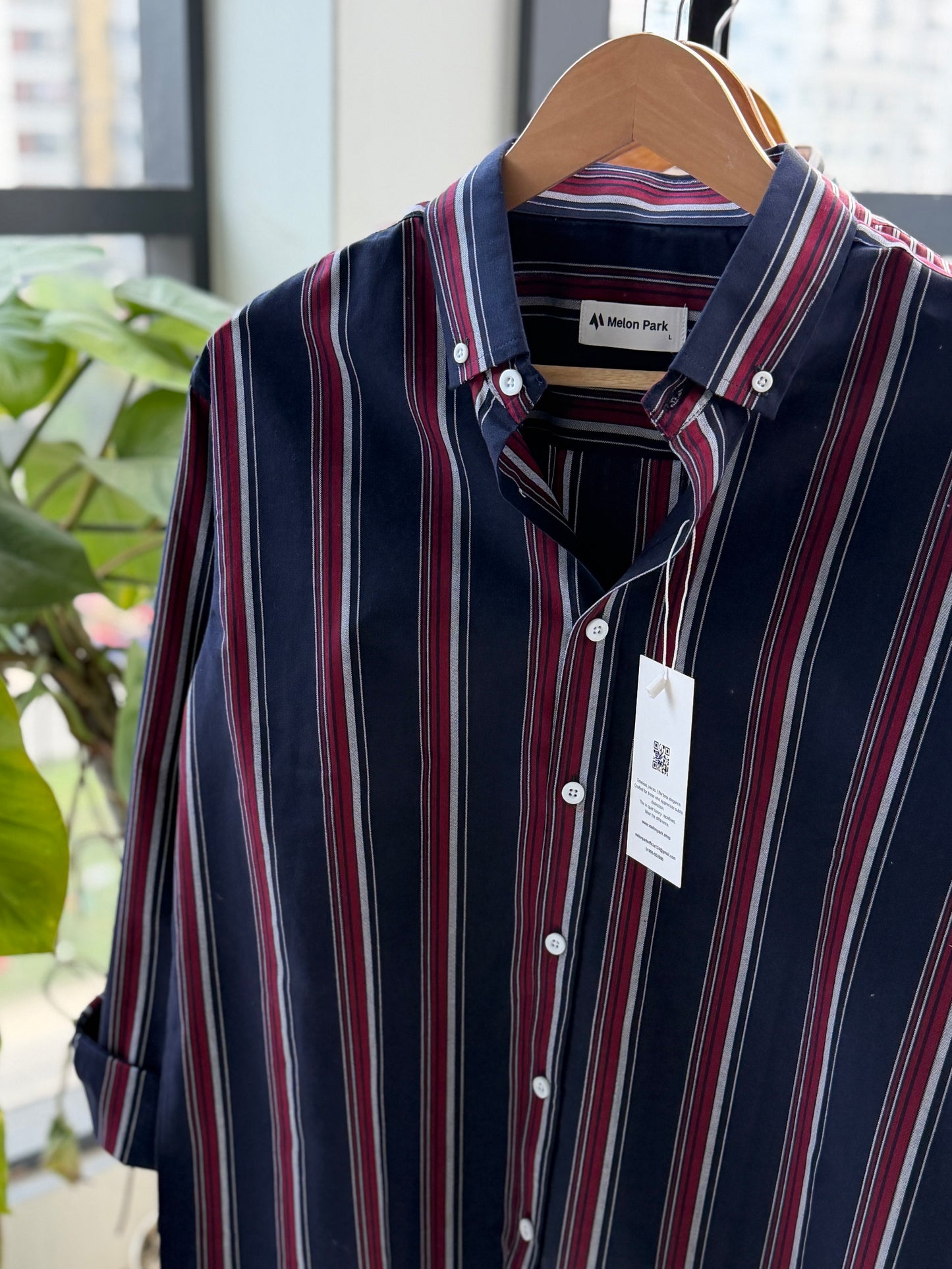 Gentle stripe shirt - The Bordeaux