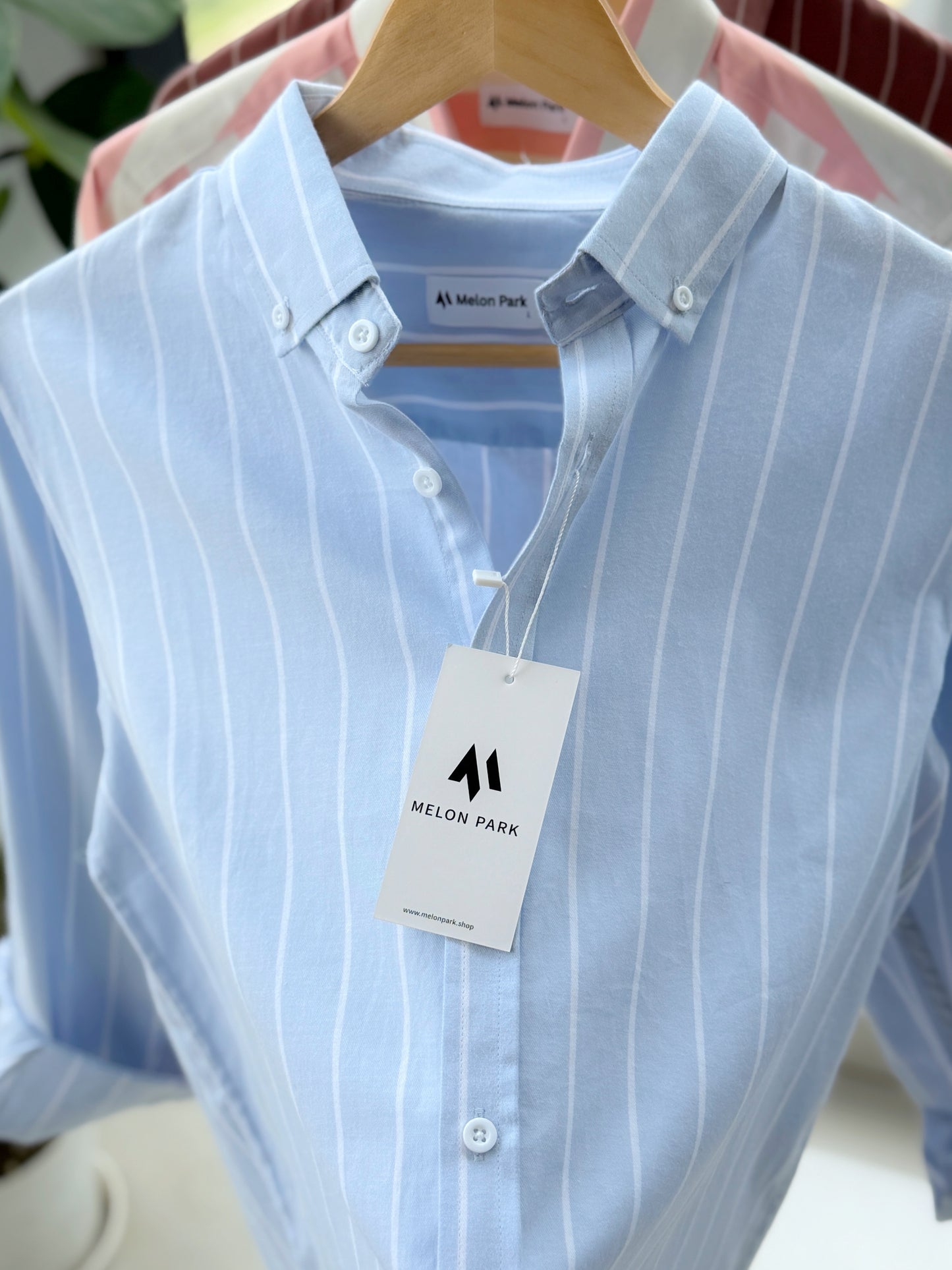 Gentle stripe shirt - Riviera Blue