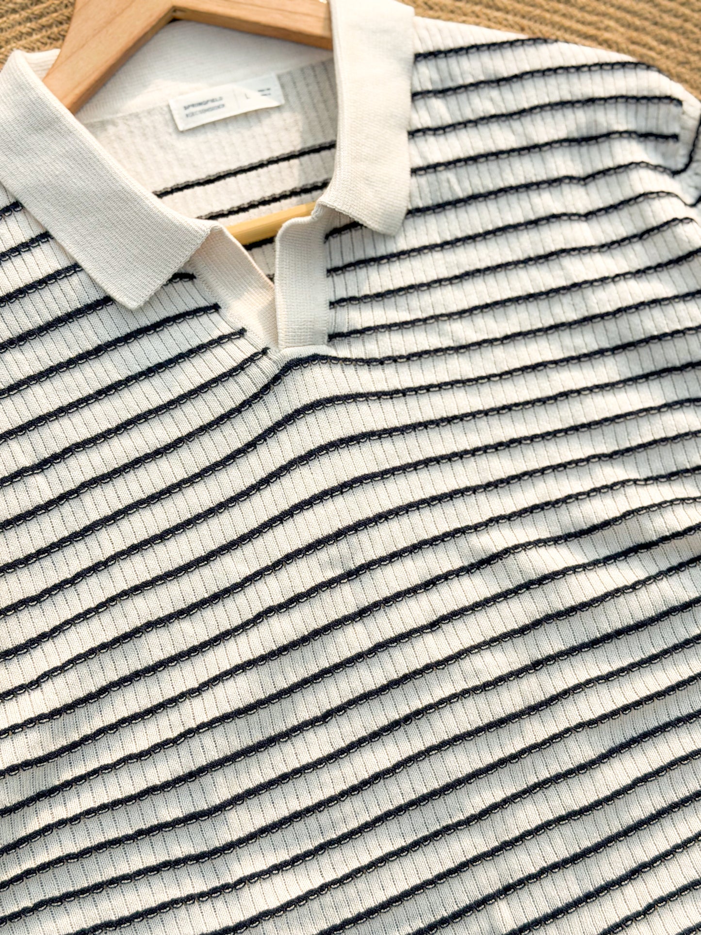 Cabana Knitted Polo - Off White