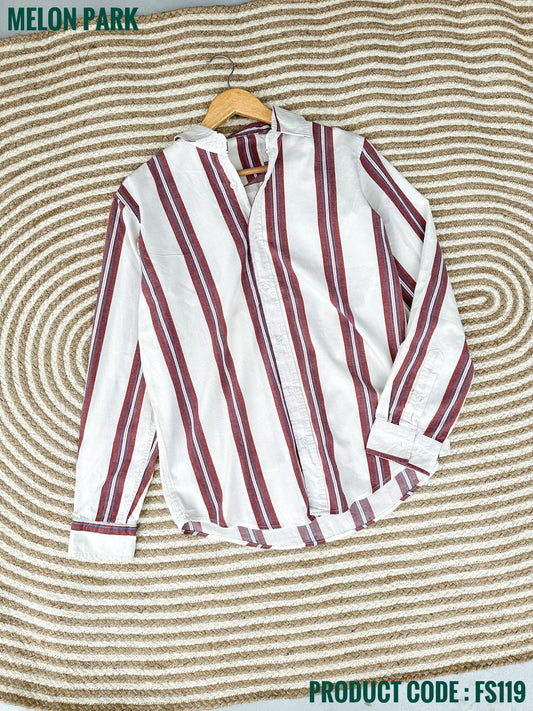 Gentle stripe shirt - Sailor Red | FS119