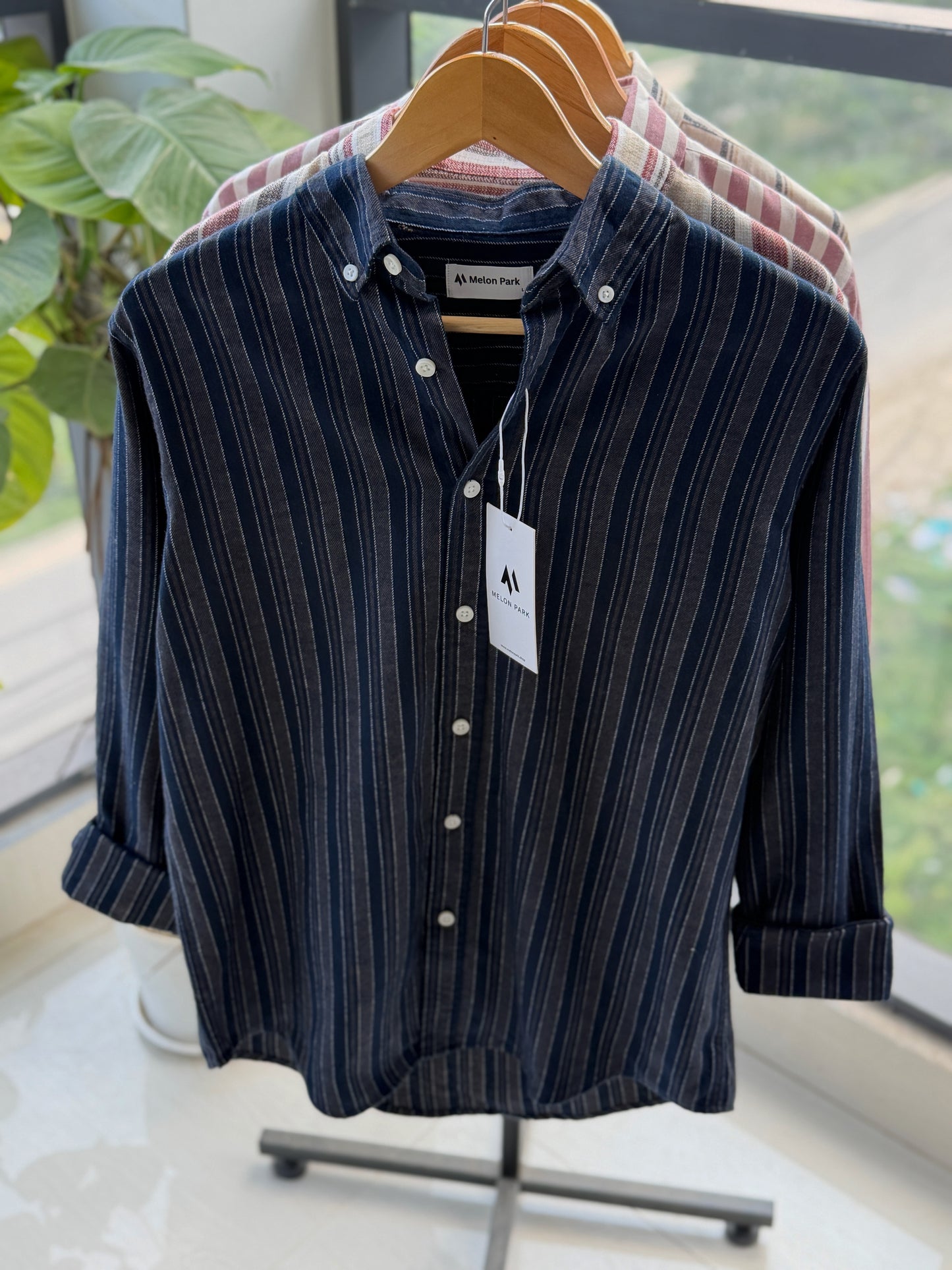Gentle stripe shirt - Midnight tide