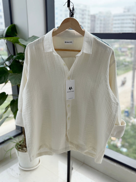 Resort Drop-shoulder shirt - Porcelain Off white