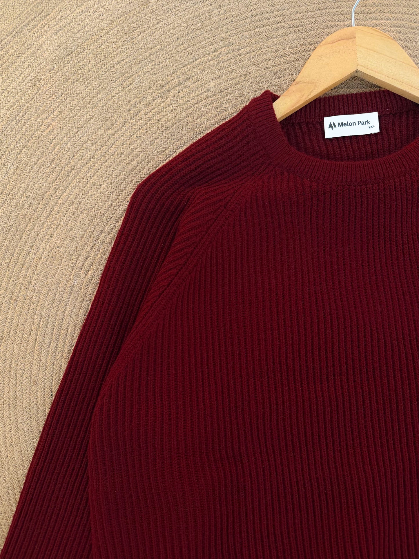 Knitted Signature Sweatshirt - Maroon