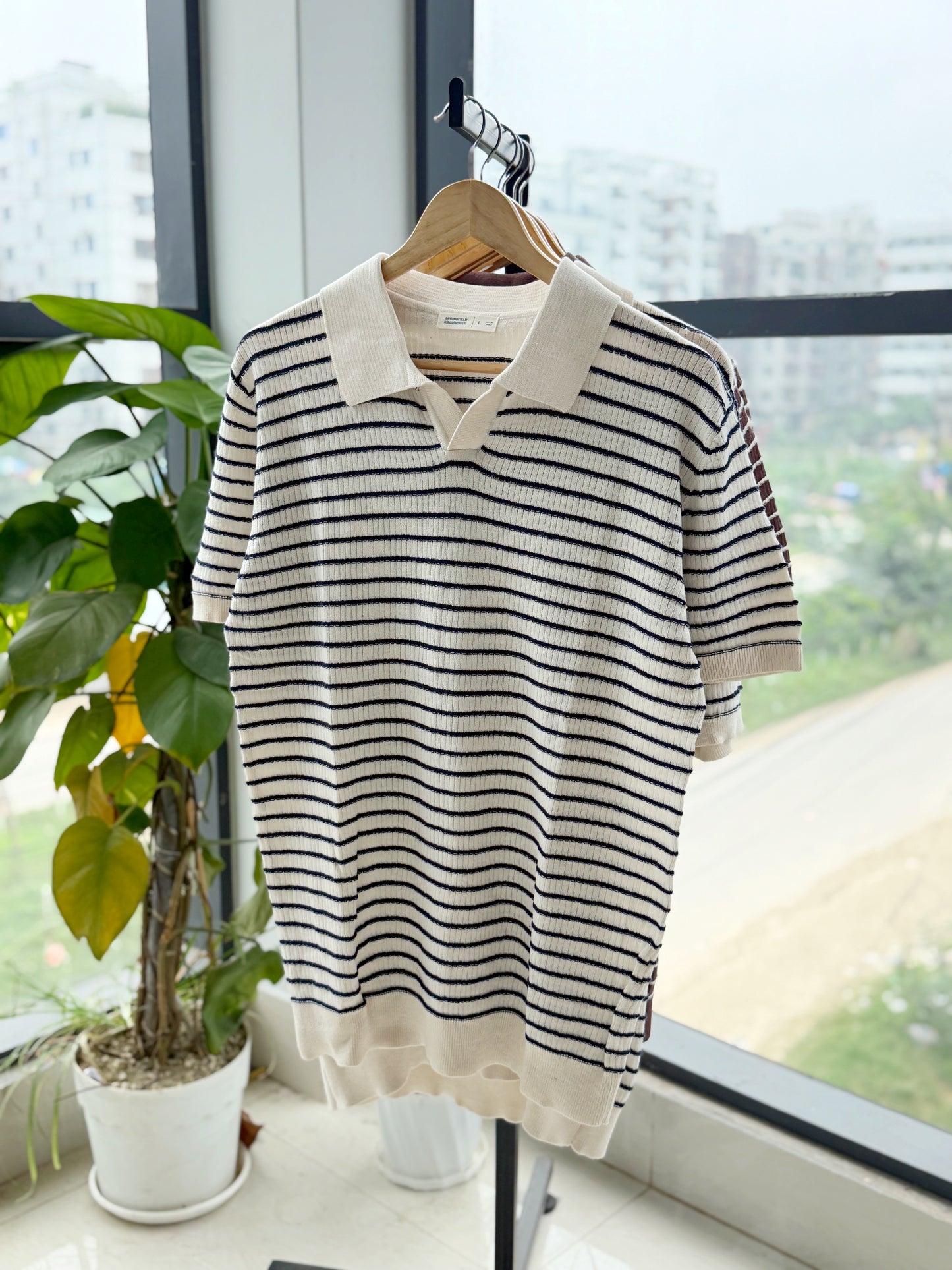 Cabana Knitted Polo - Off White