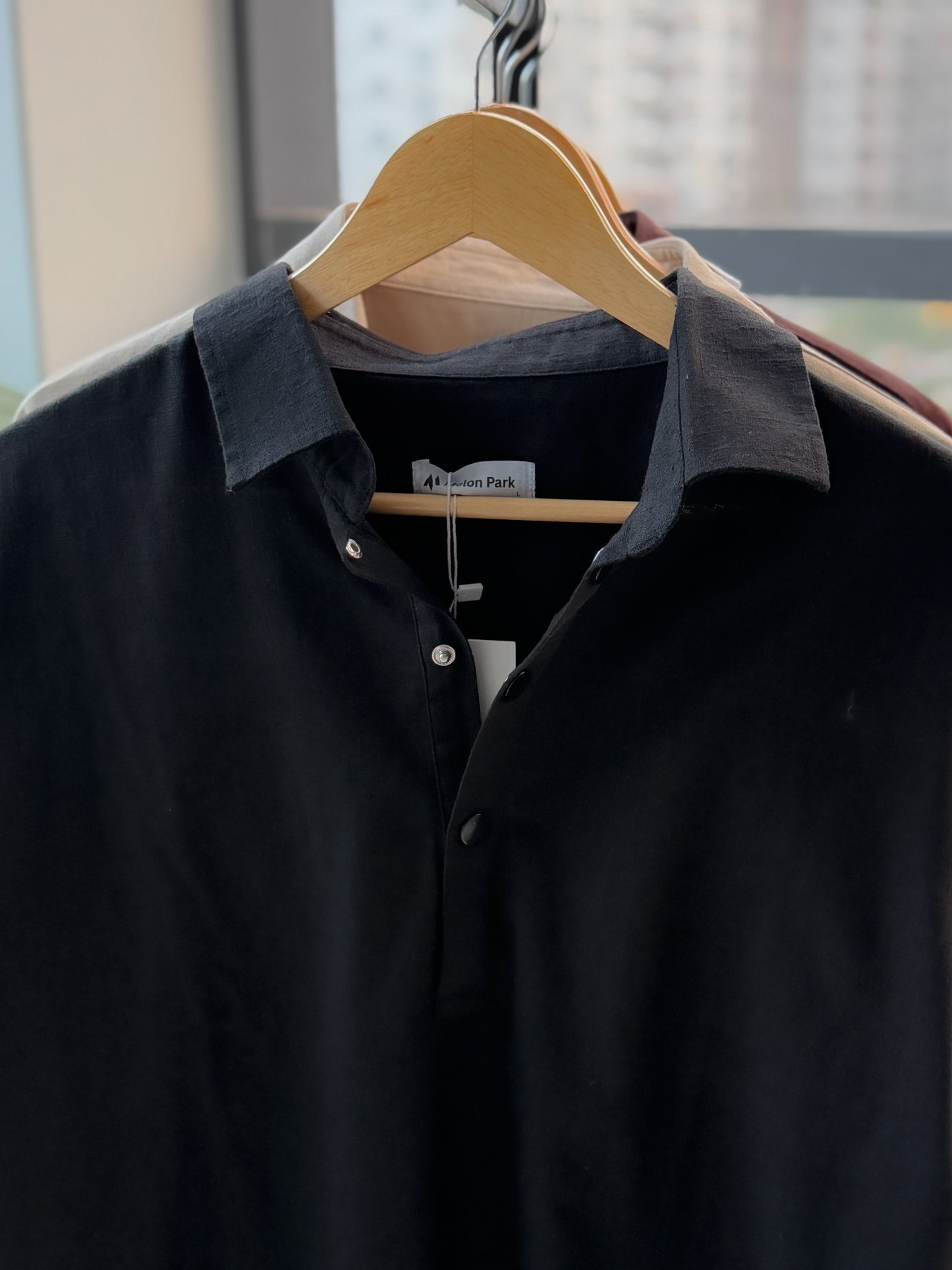 Fine Henley shirt - Black