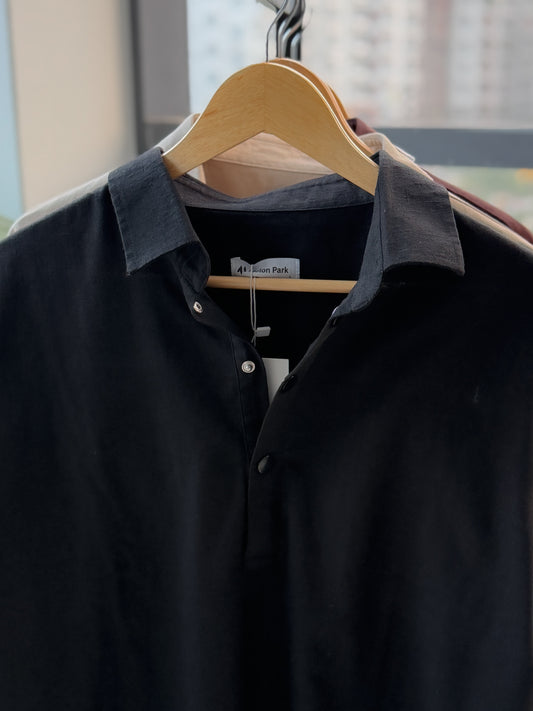 Fine Henley shirt - Black