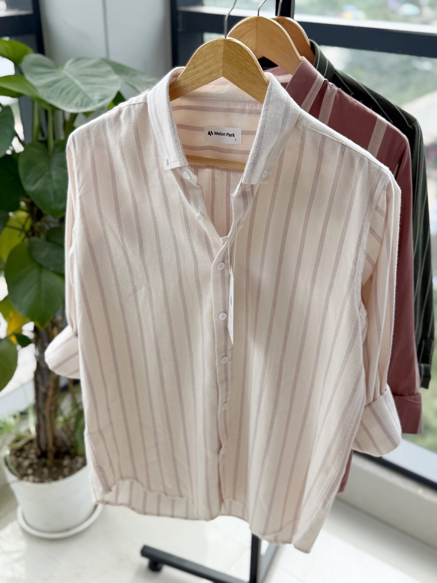 Gentle stripe shirt - Sunbleached Rose