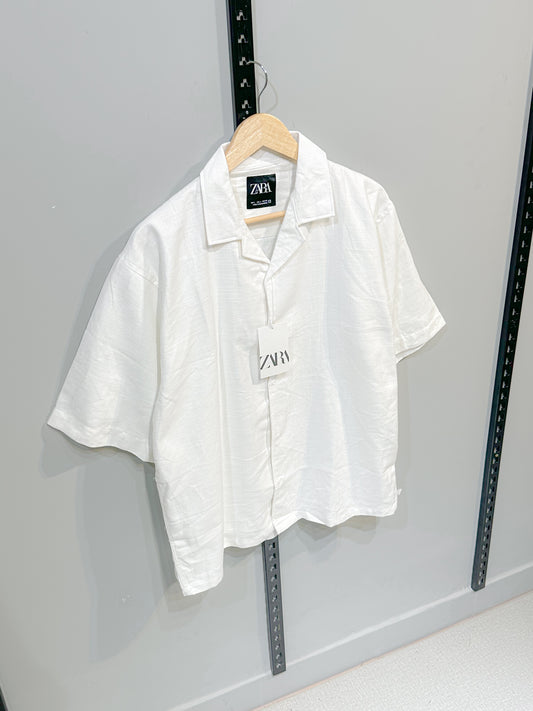 Cuban half shirt - White