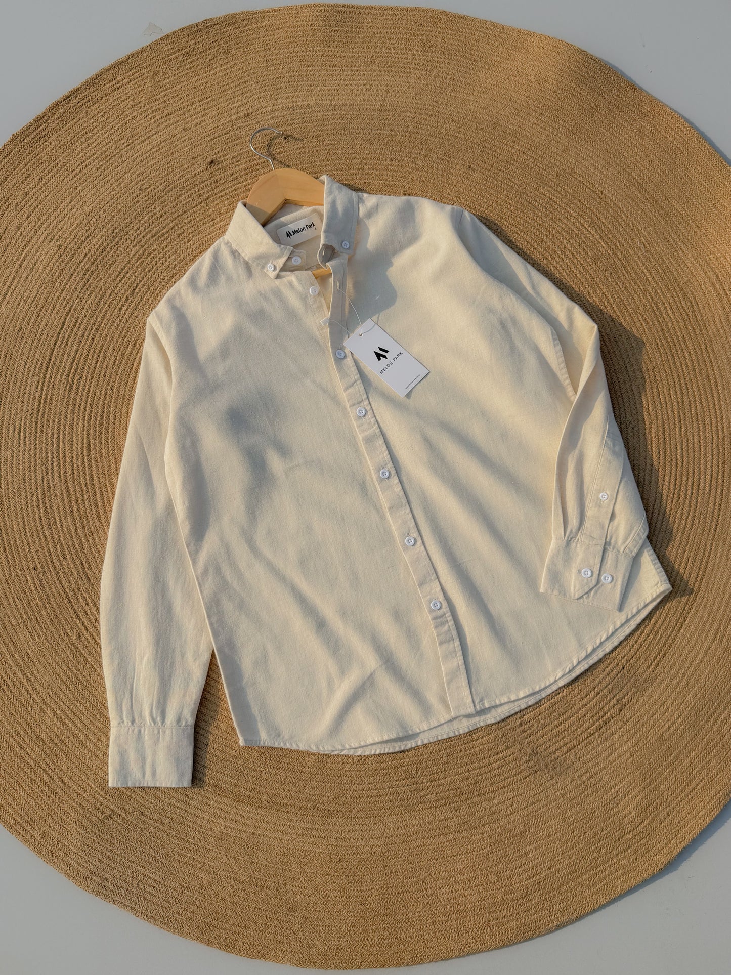 Signature Remi cotton shirt - Textured Off White