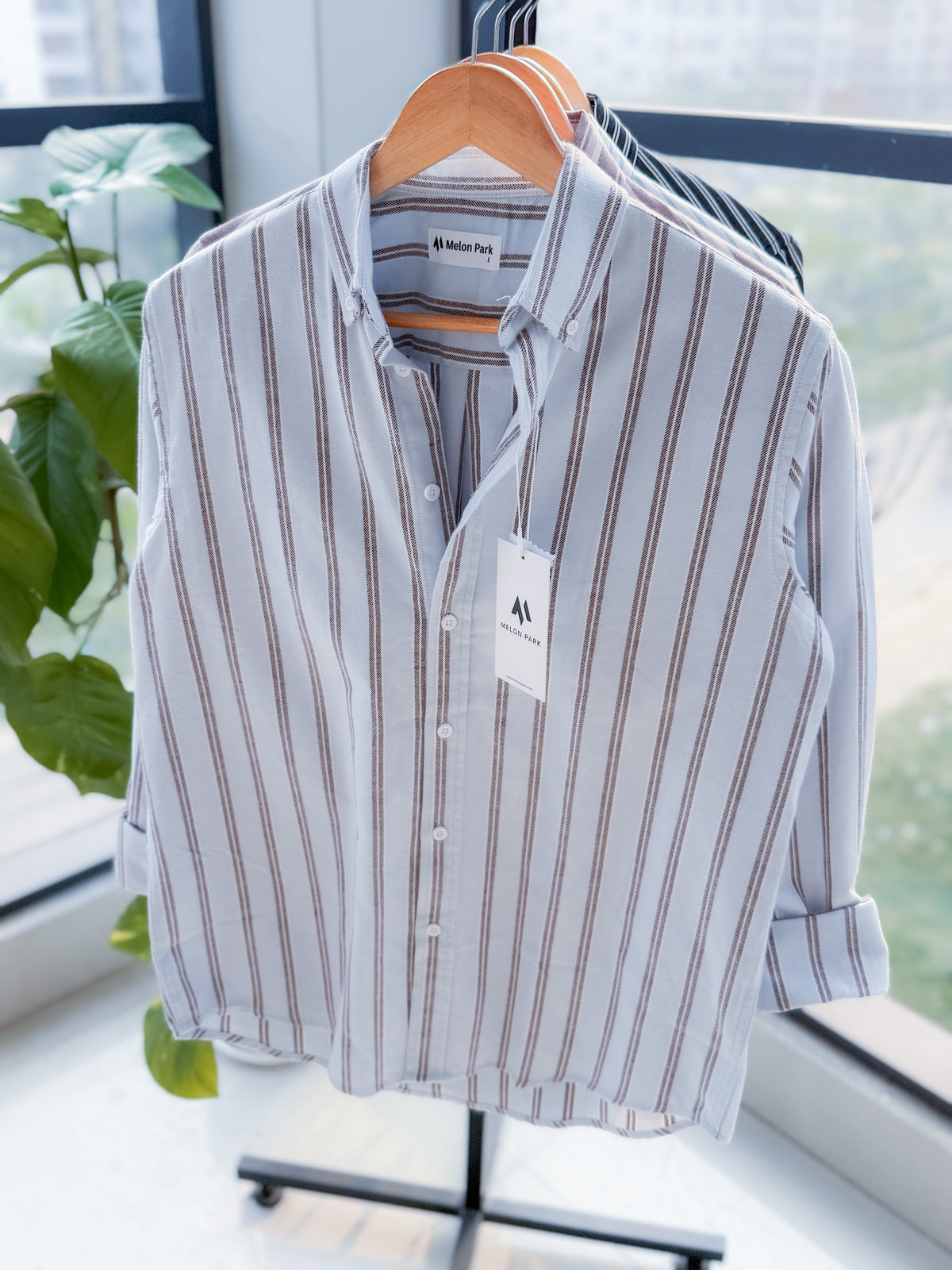 Gentle stripe shirt - Frost Obsidian