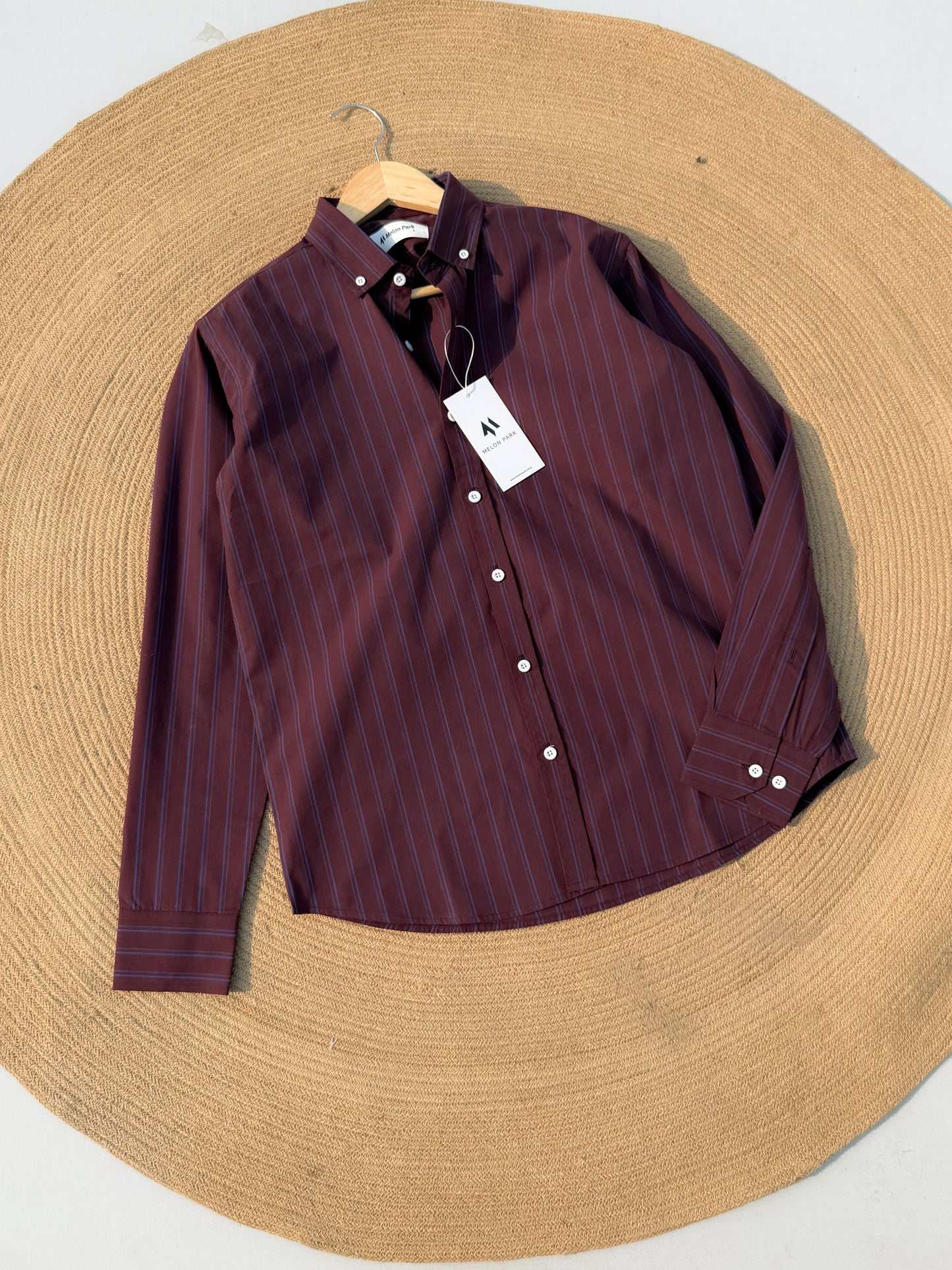 Old Money full sleeve shirt - Burgundy Bordeaux