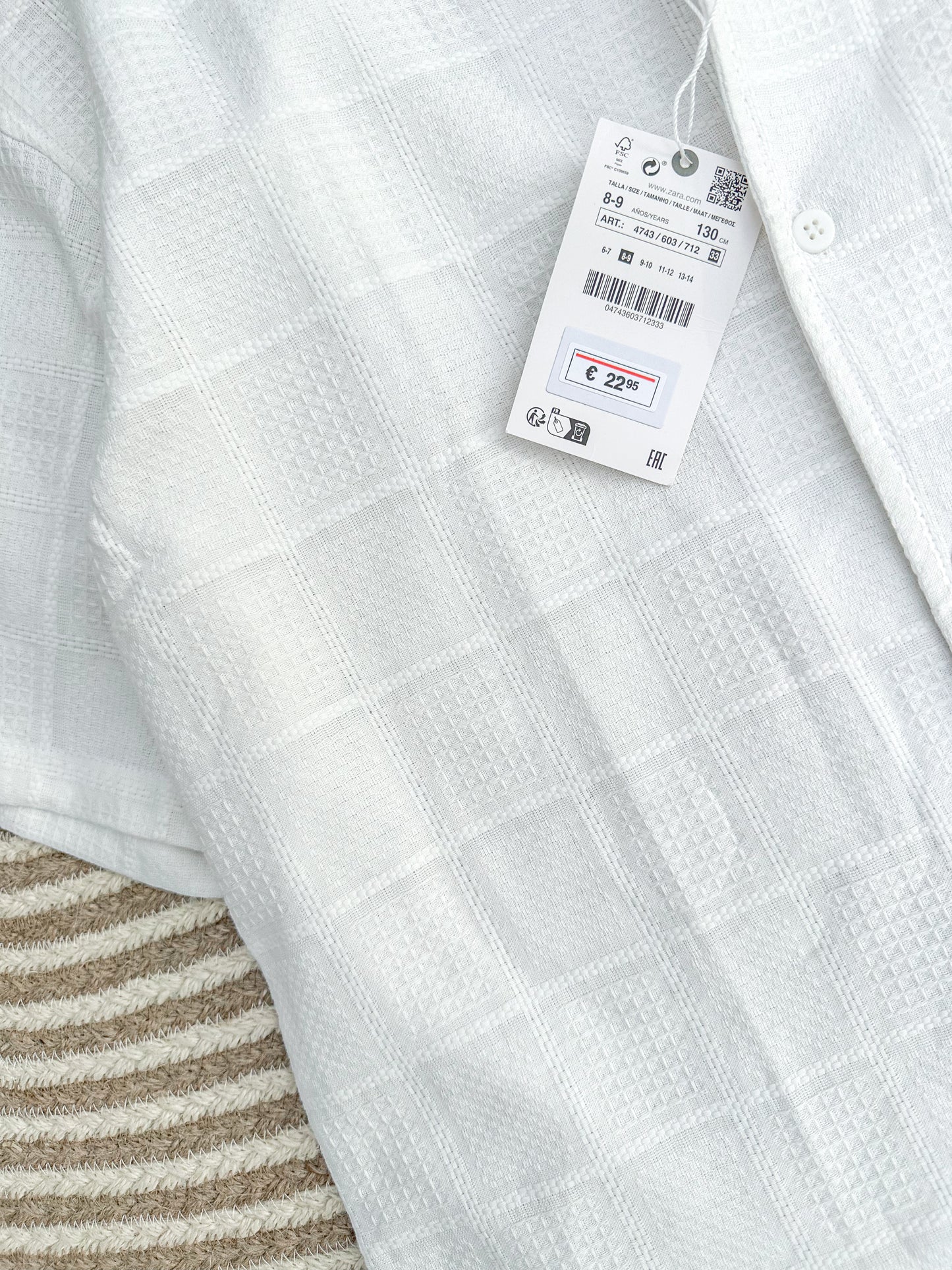 Cuban half shirt - Frozen White