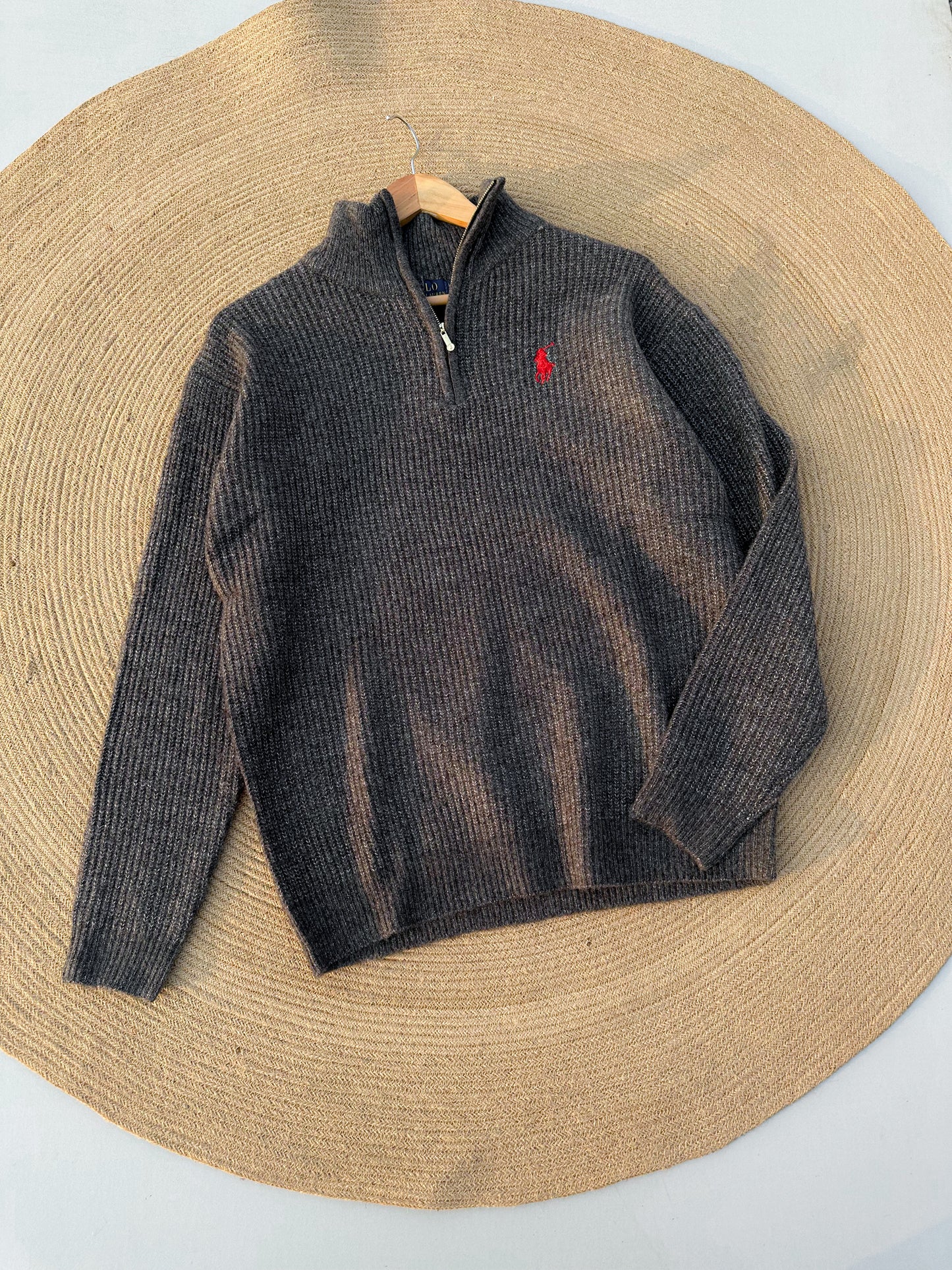 Cozy knitted Sweater - Charcoal Dark Grey