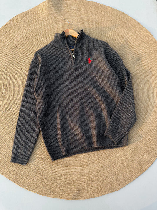 Cozy knitted Sweater - Charcoal Dark Grey